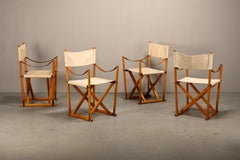 Chaise pliante Mogens Koch MK-16 en Beeche avec toile, pour Interna et Cado