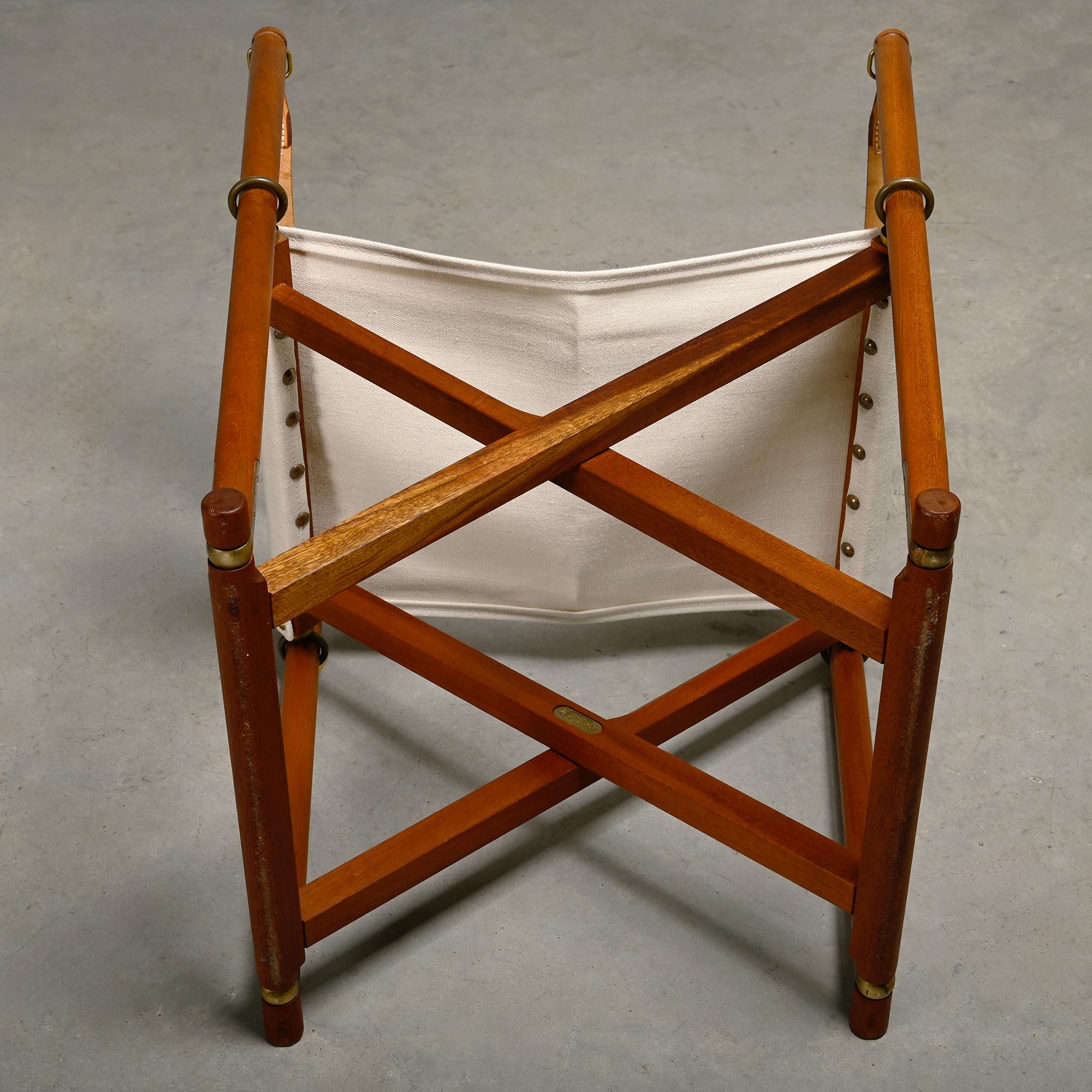 Mogens Koch MK-16 Folding Chair in Teak Wood with Canvas for Rud