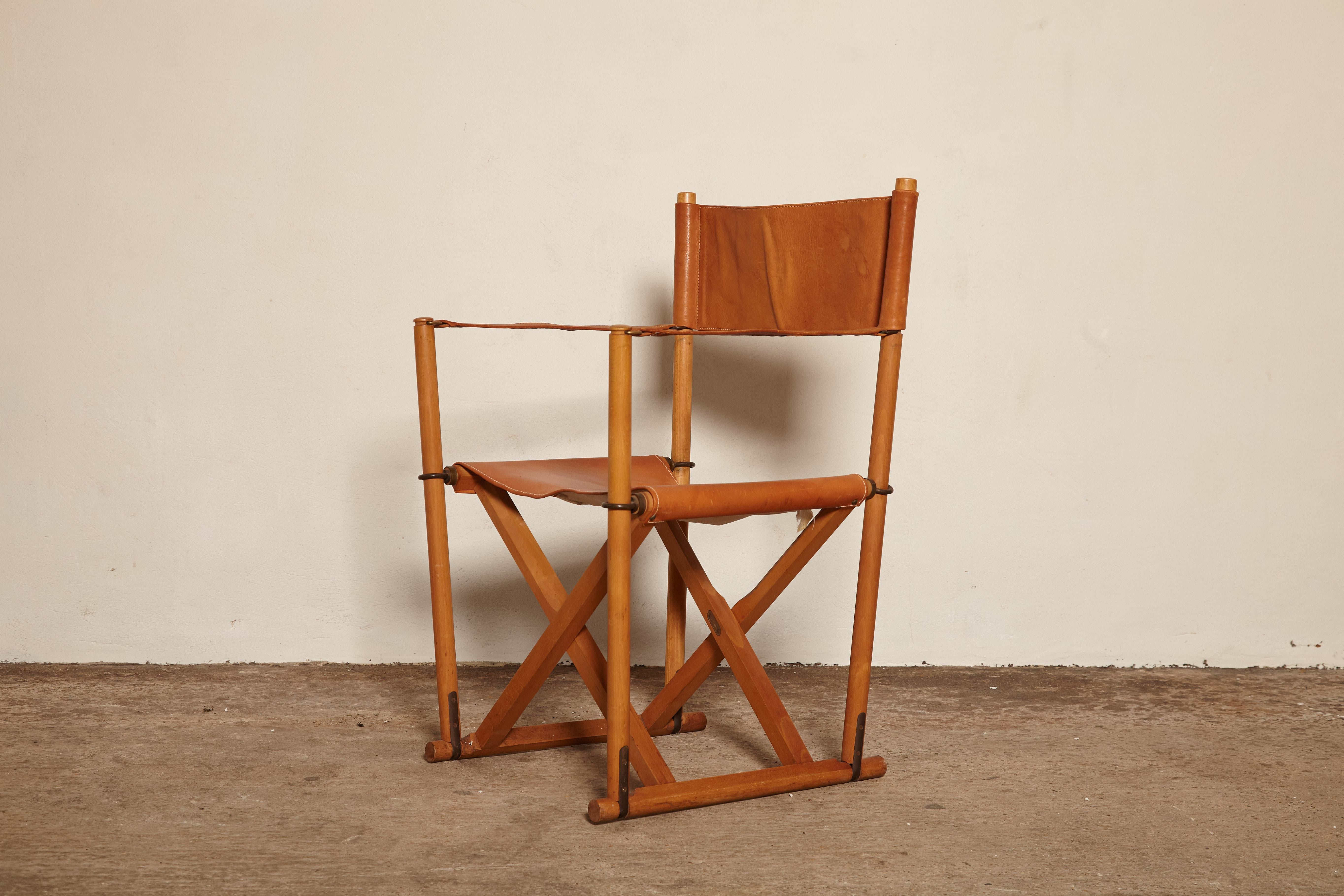 Mid-Century Modern Mogens Koch MK-16 Directors / Safari Chair for Interna, Denmark, 1960s