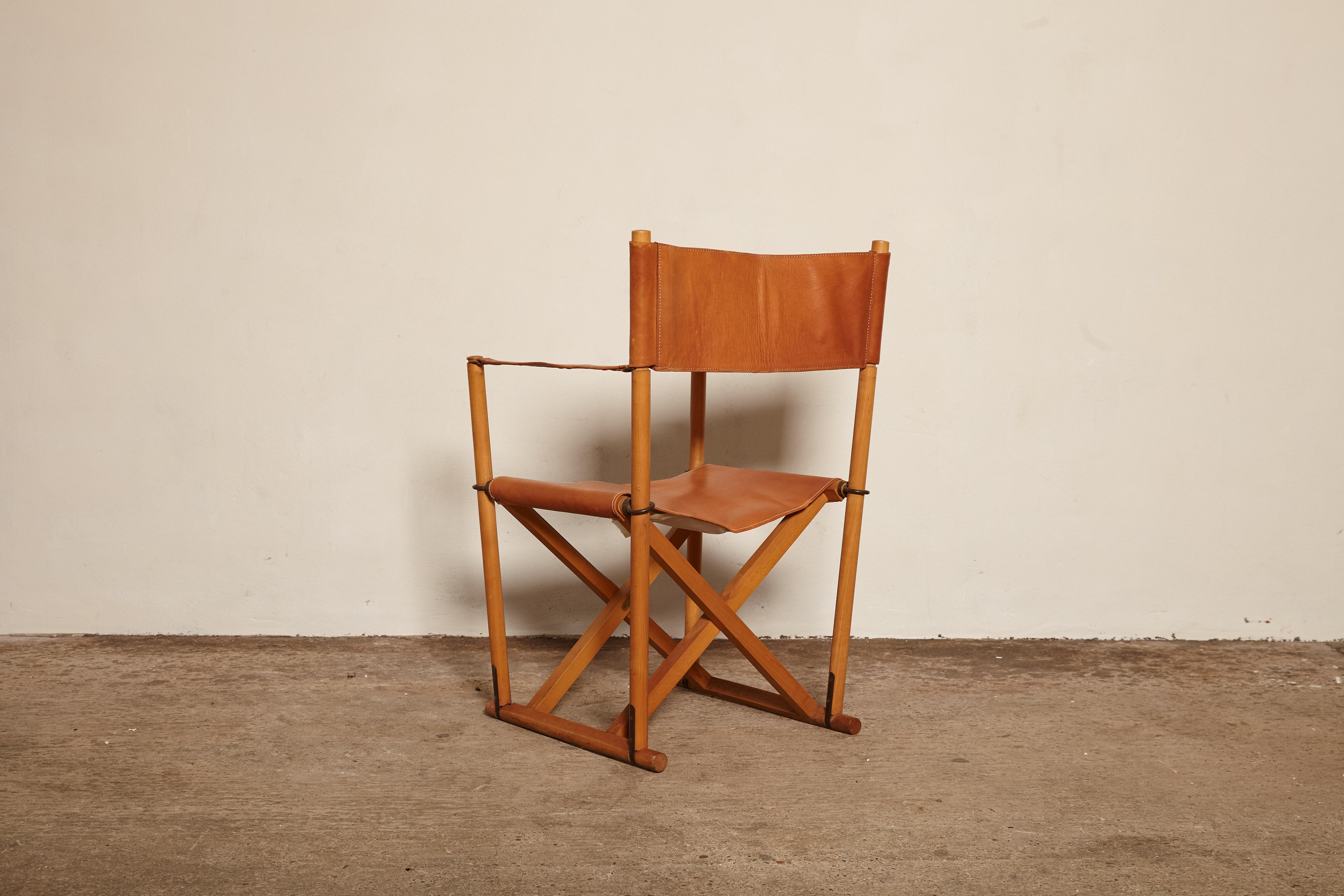 Danish Mogens Koch MK-16 Directors / Safari Chair for Interna, Denmark, 1960s