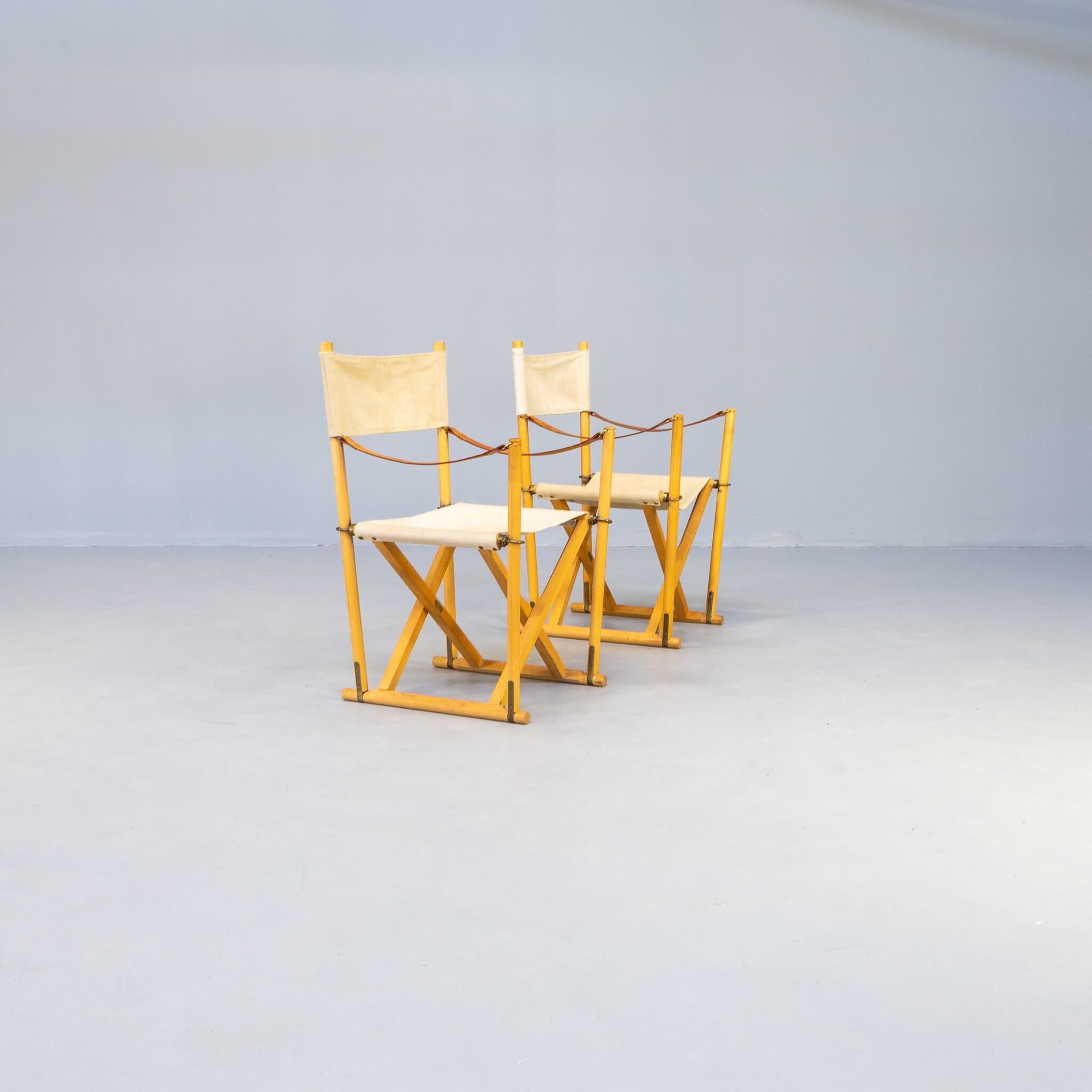 Danish Mogens Koch ‘MK-16’ Safari Chair for Interna Set / 2