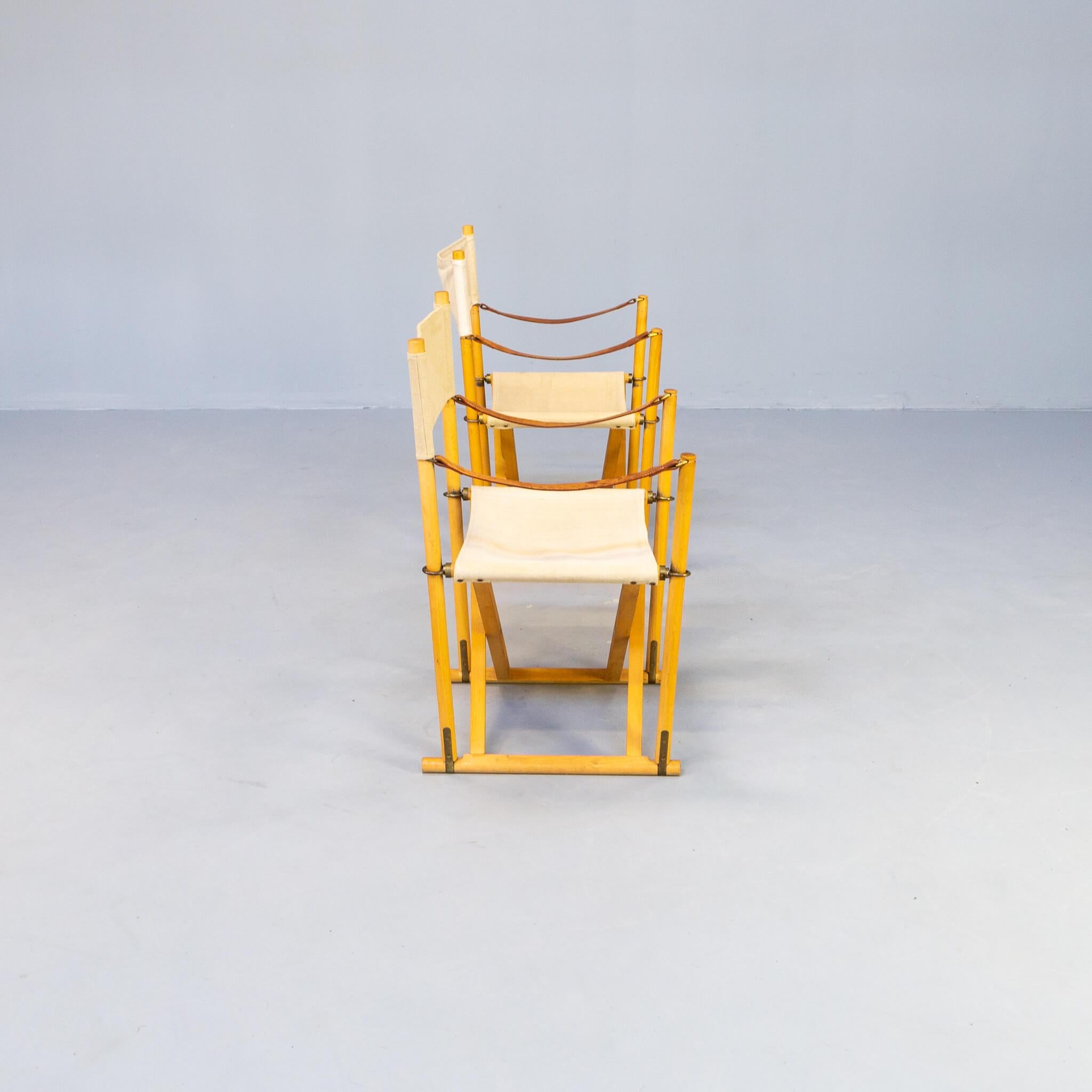 Mogens Koch ‘MK-16’ Safari Chair for Interna Set / 2 In Good Condition In Amstelveen, Noord