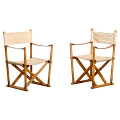 Mogens Koch MK16 Children's Folding Chair Beech Wood / Canvas for Rud Rasmussen