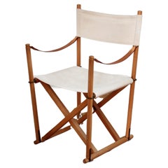 Antique Mogens Koch MK16 Folding Chair for Rud Rasmussen, Denmark, 1950s