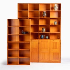 Sistema di librerie modulari Mogens Koch in pino dell'Oregon per Rud. Rasmussen