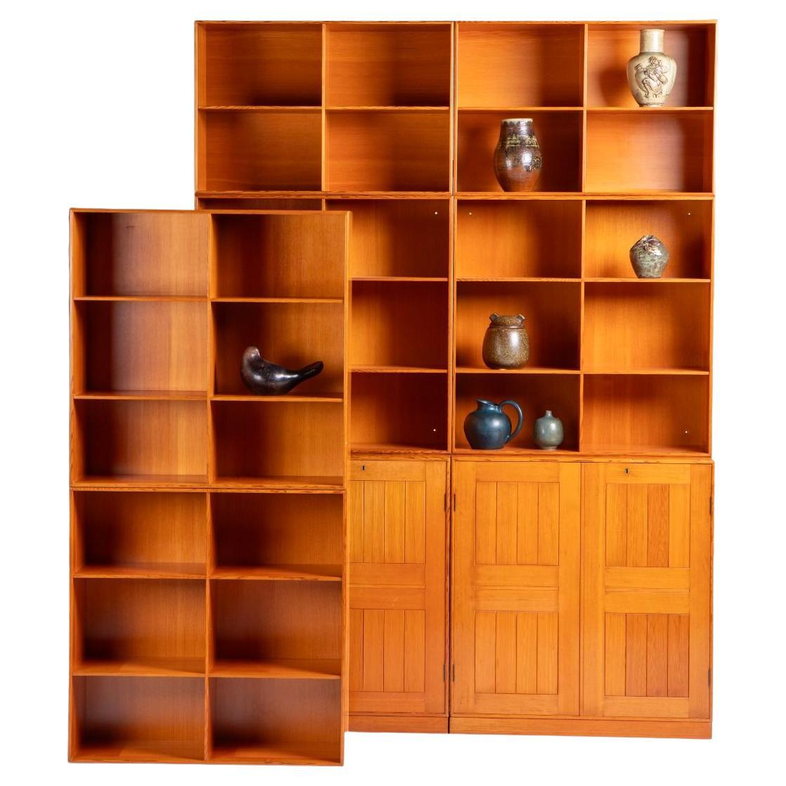 Mogens Koch Modular Bookcase System in Oregon Pine for Rud. Rasmussen For Sale