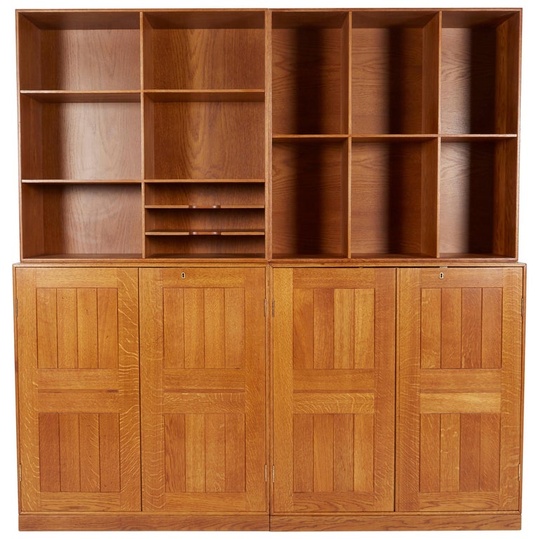 Mogens Koch Modular Cabinets with Bookcases, Denmark, 1950s