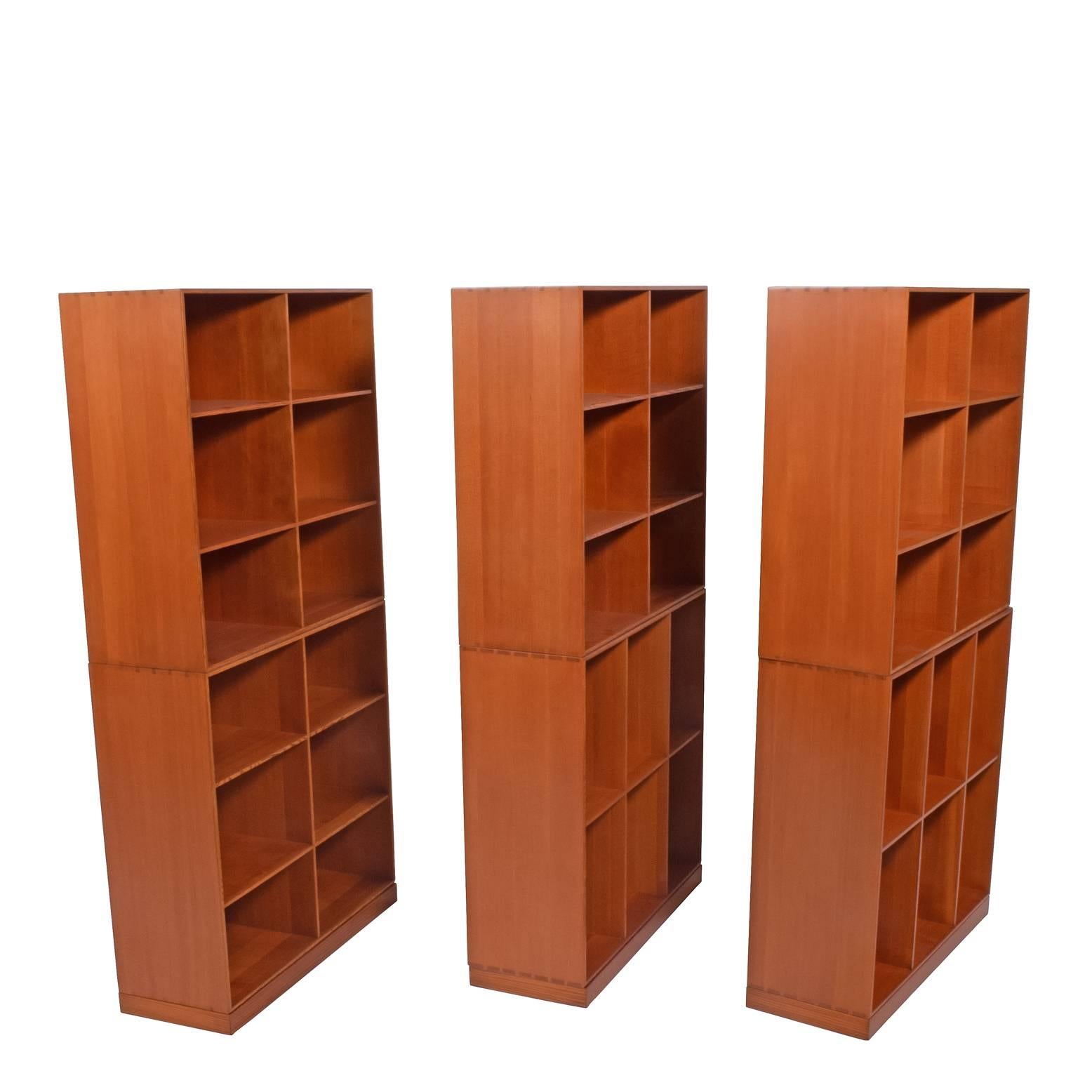 Scandinavian Modern Mogens Koch Nine Open Bookcases for Rud Rasmussen