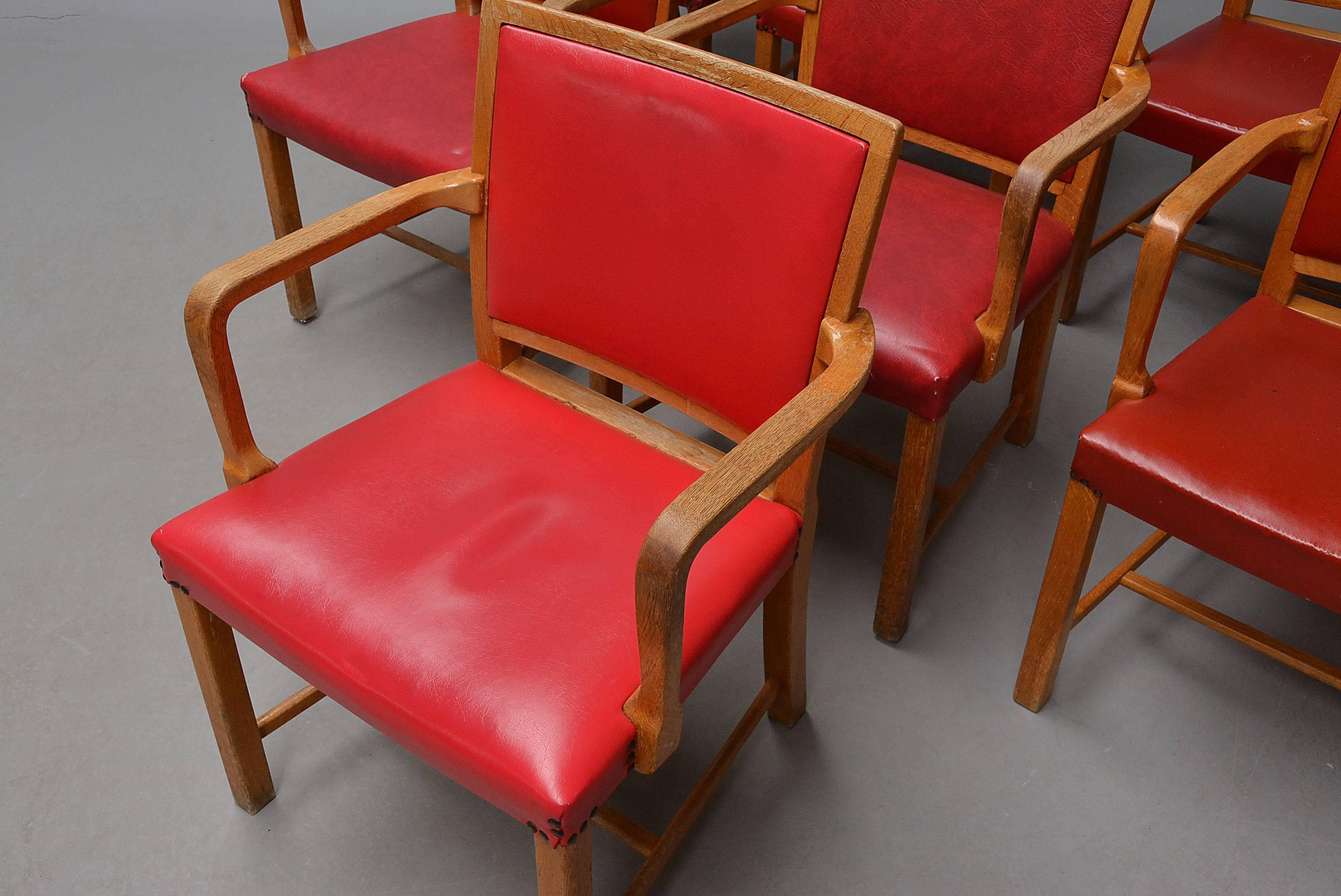 Scandinavian Modern Mogens Koch Oak Armchairs for Sønderborg Hospital For Sale