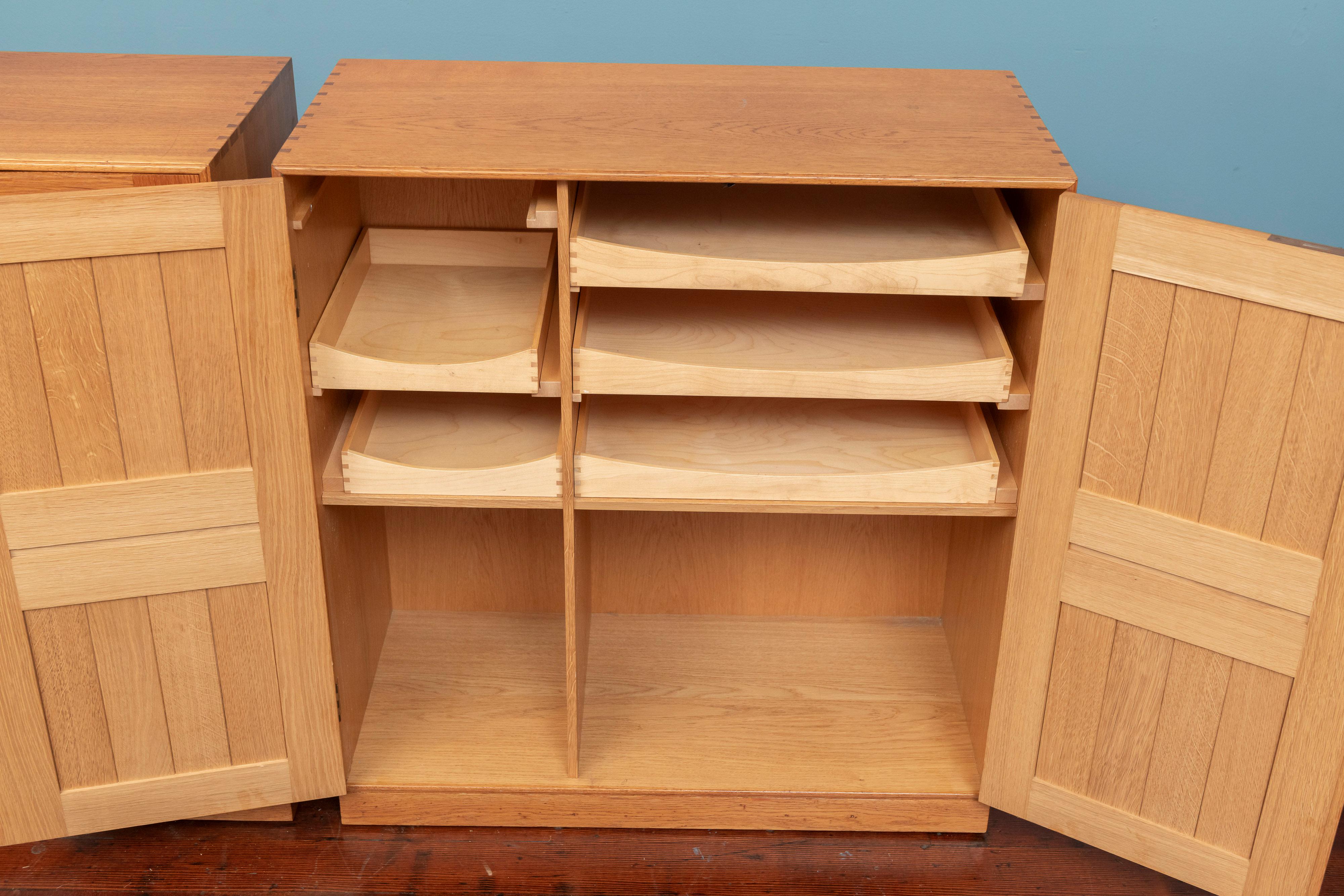 Mogens Koch Oak Cabinets or Nightstands by Rud Rasmussen 4