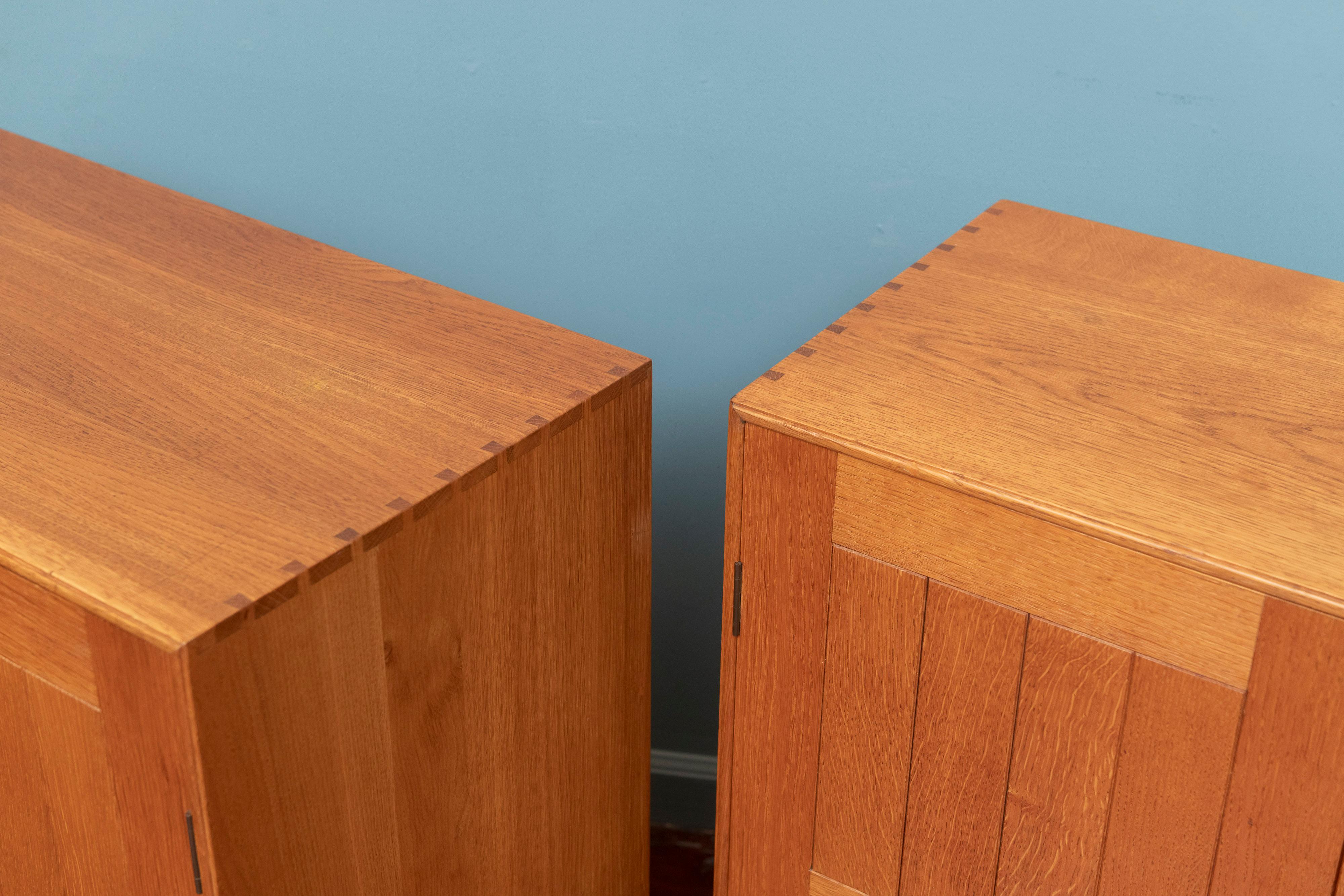 Mid-20th Century Mogens Koch Oak Cabinets or Nightstands by Rud Rasmussen