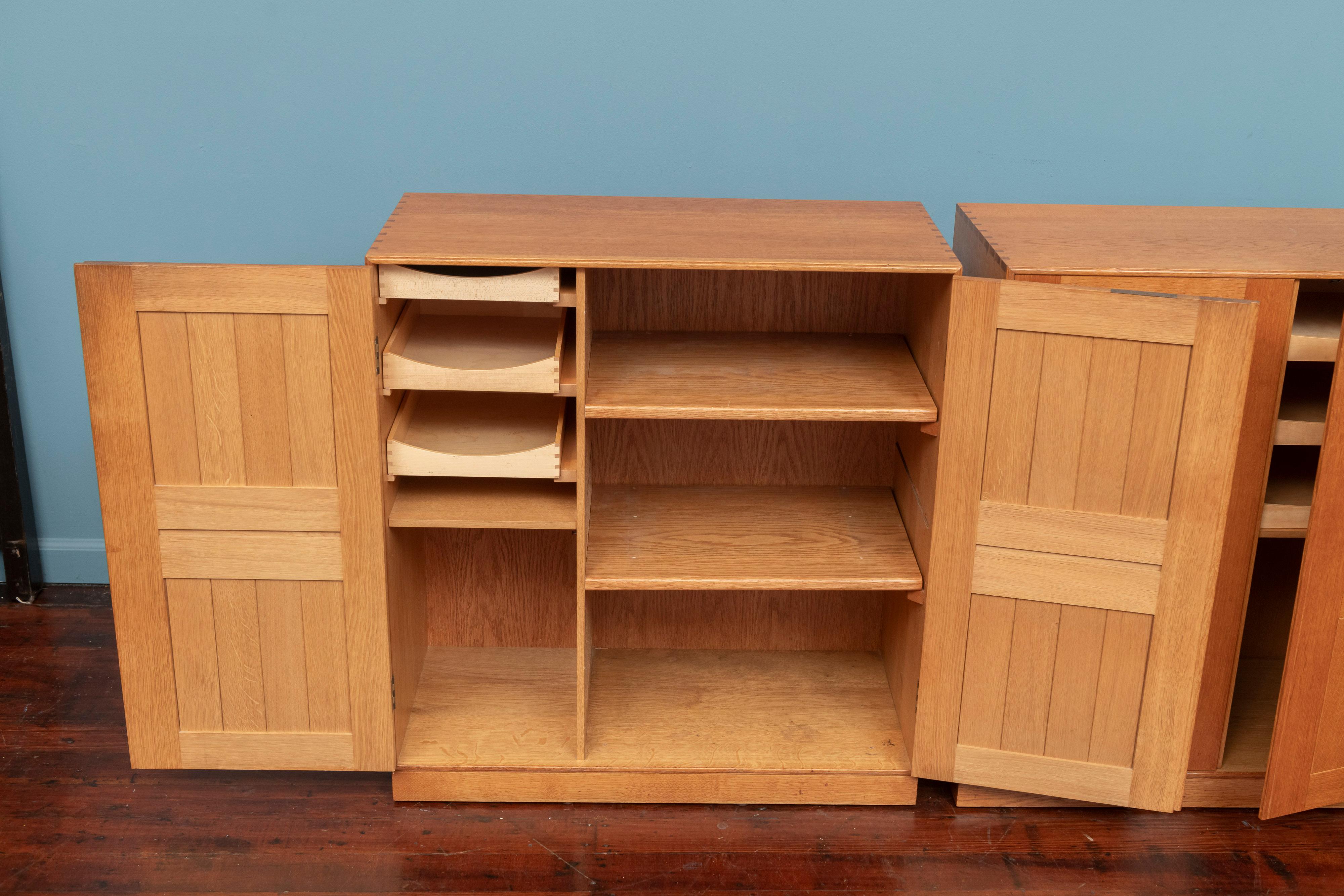 Mogens Koch Oak Cabinets or Nightstands by Rud Rasmussen 3
