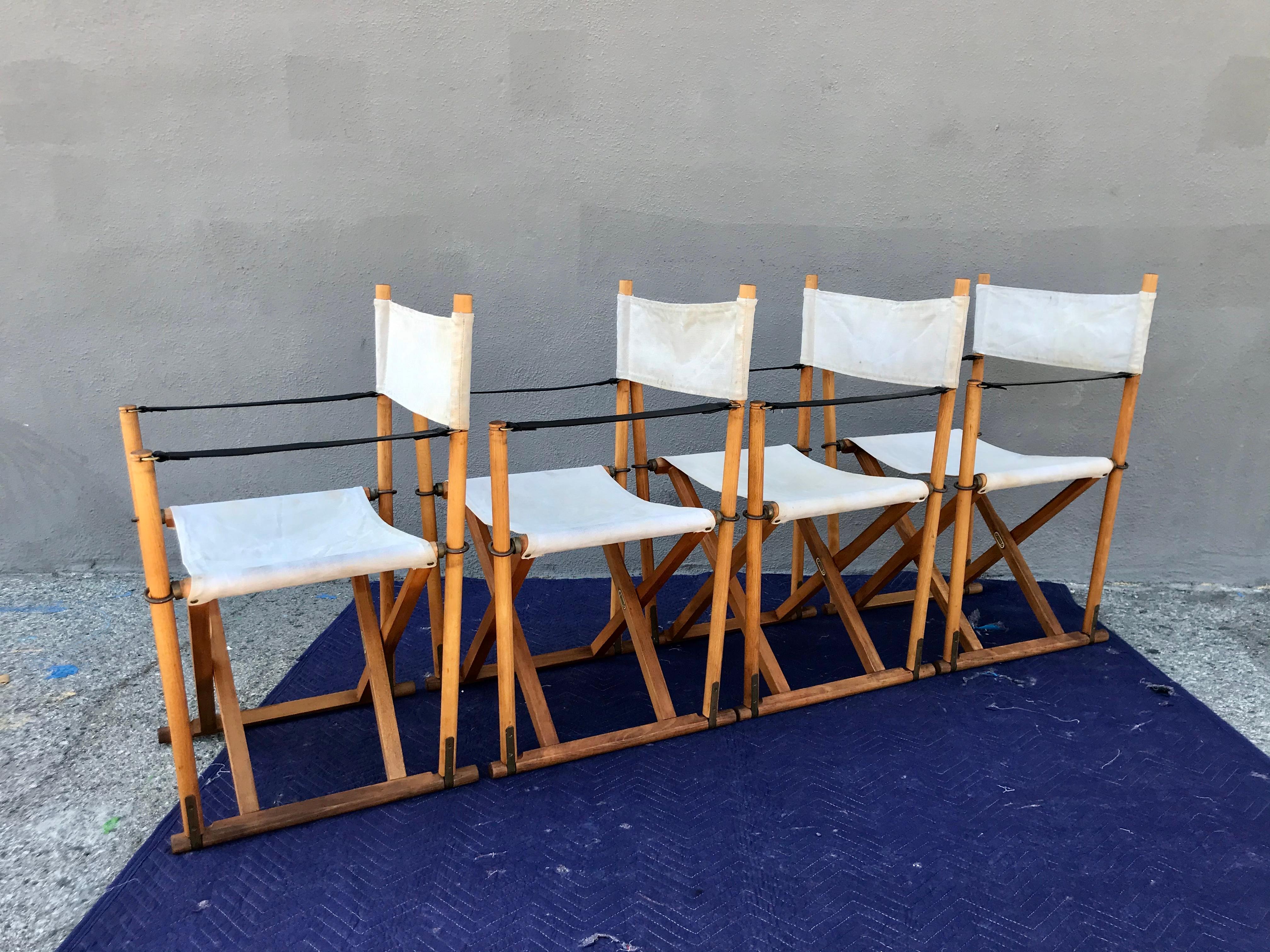 Danish Mogens Koch Occasional Folding Safari Chairs