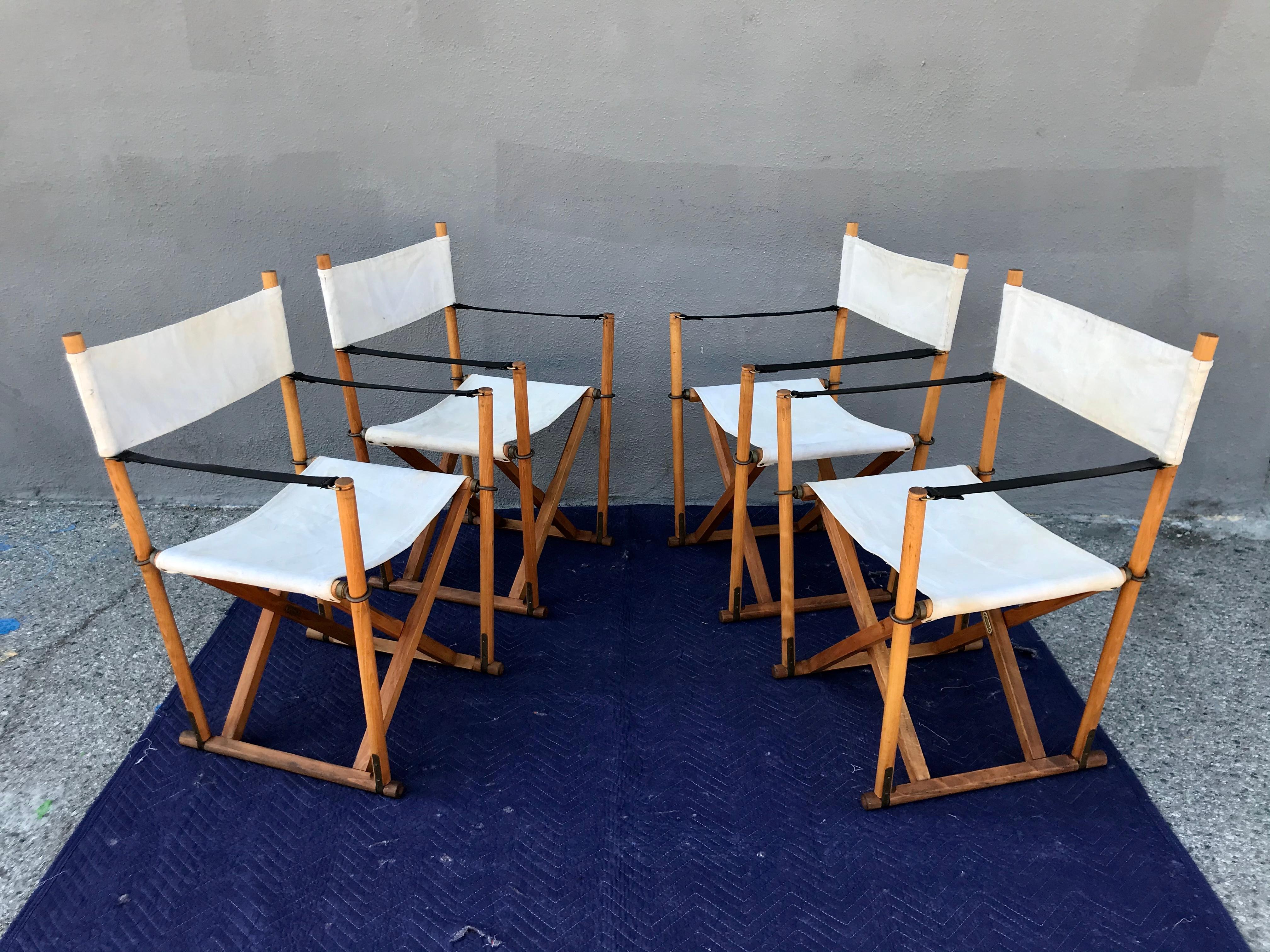 Mogens Koch Occasional Folding Safari Chairs In Good Condition In Los Angeles, CA
