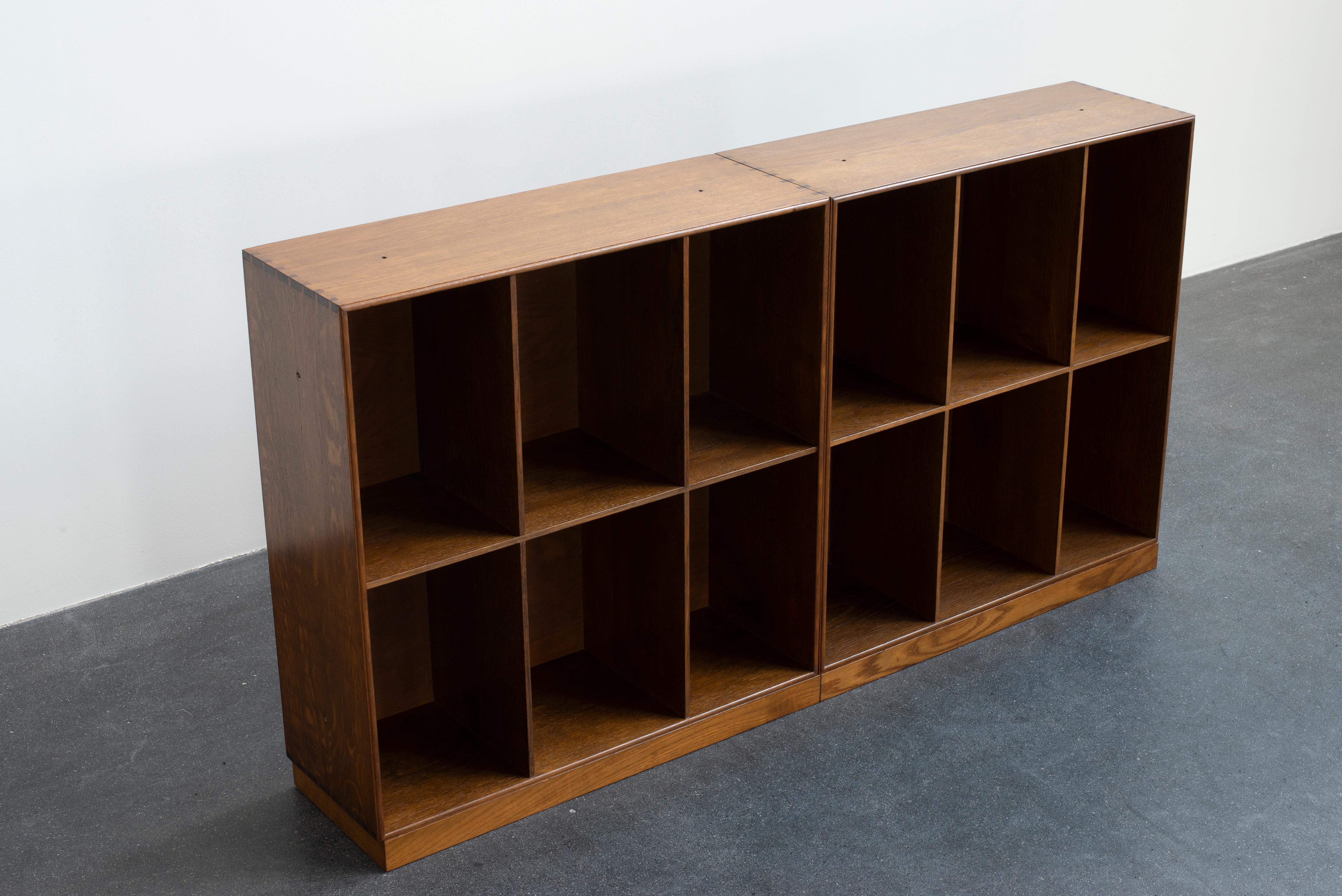 Danish Mogens Koch Pair of Bookcases in Oak for Rud Rasmussen For Sale