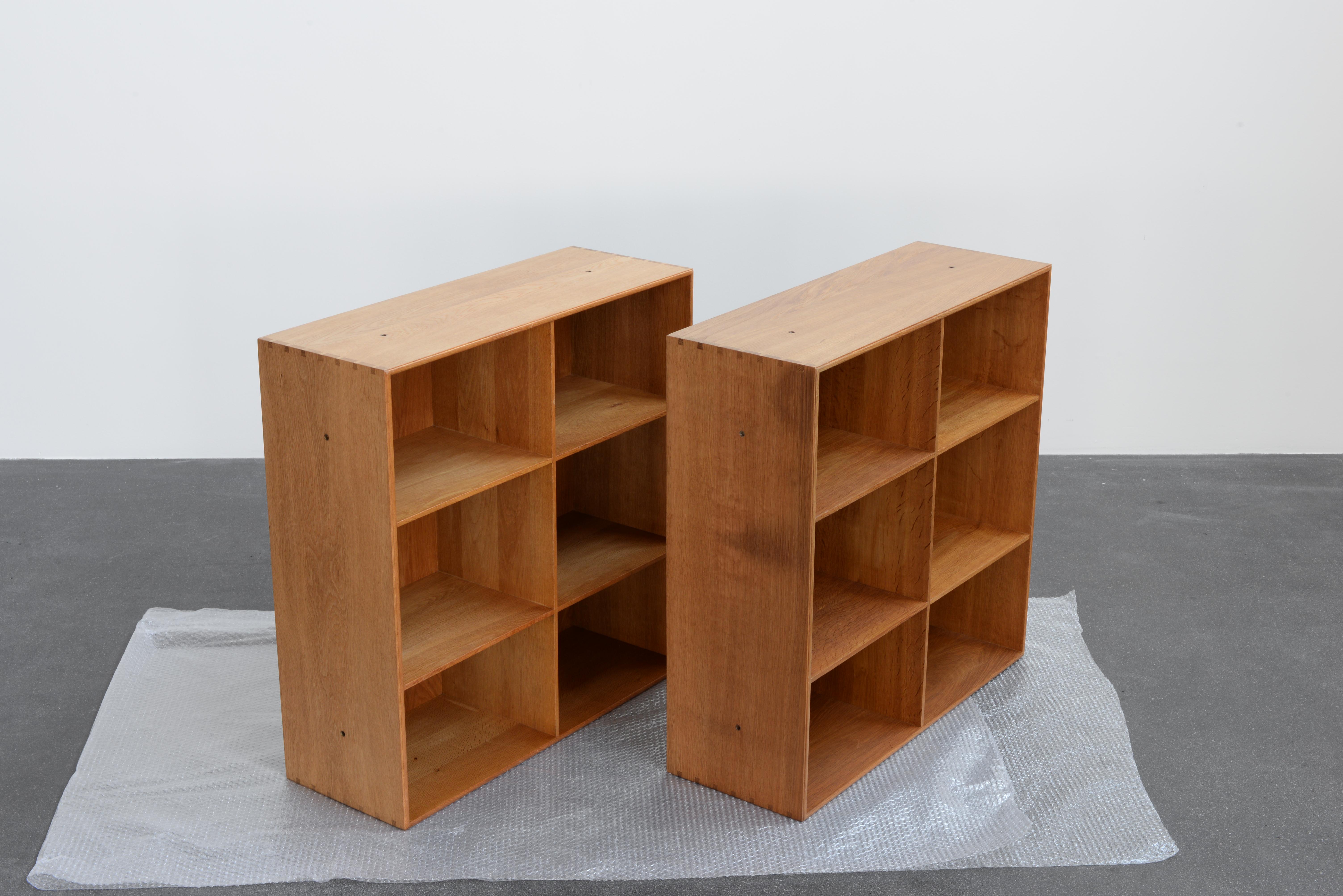 Danish Mogens Koch Pair of Bookcases in Oak for Rud Rasmussen