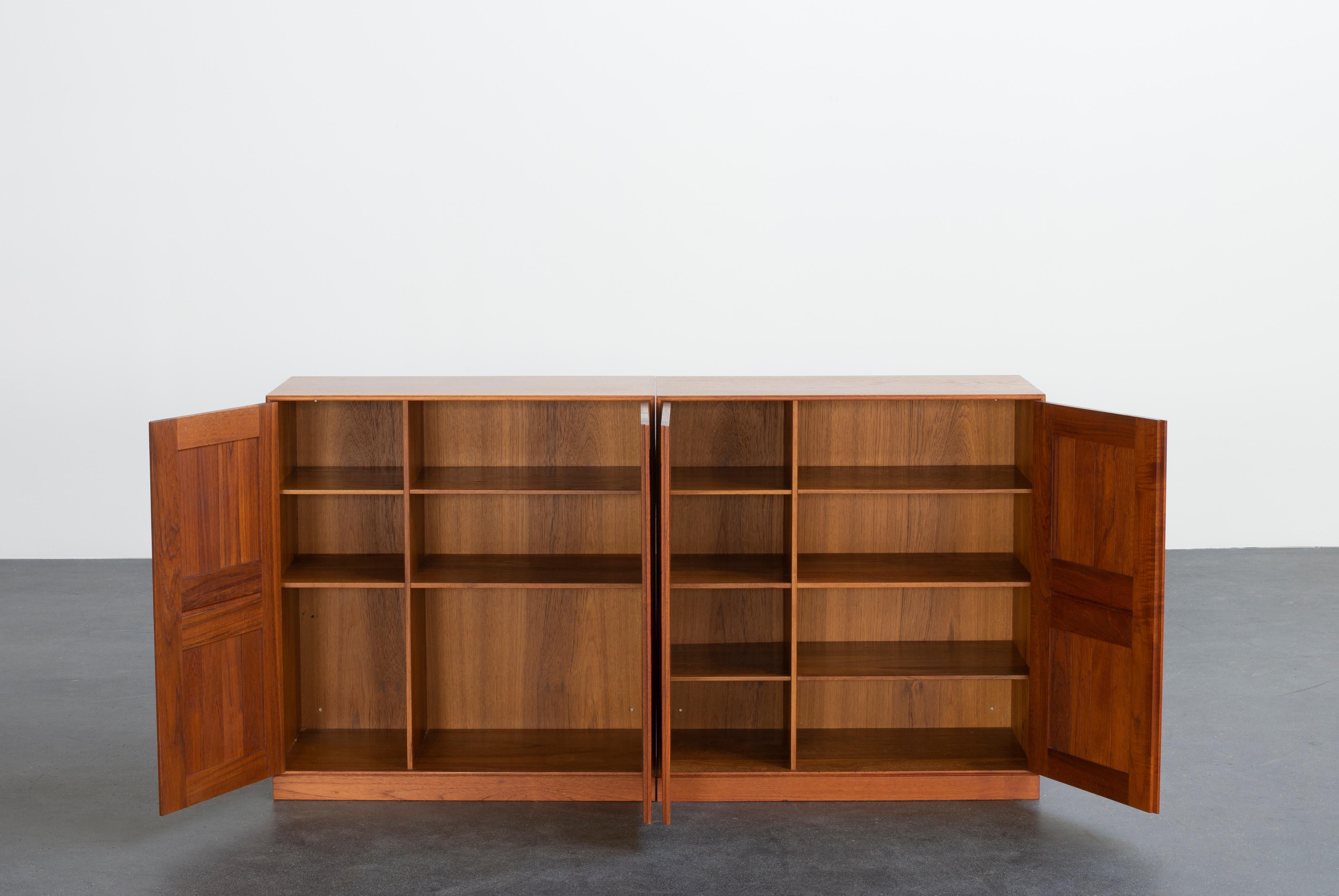 Scandinavian Modern Mogens Koch Pair of Cabinets in Teak for Rud, Rasmussen For Sale