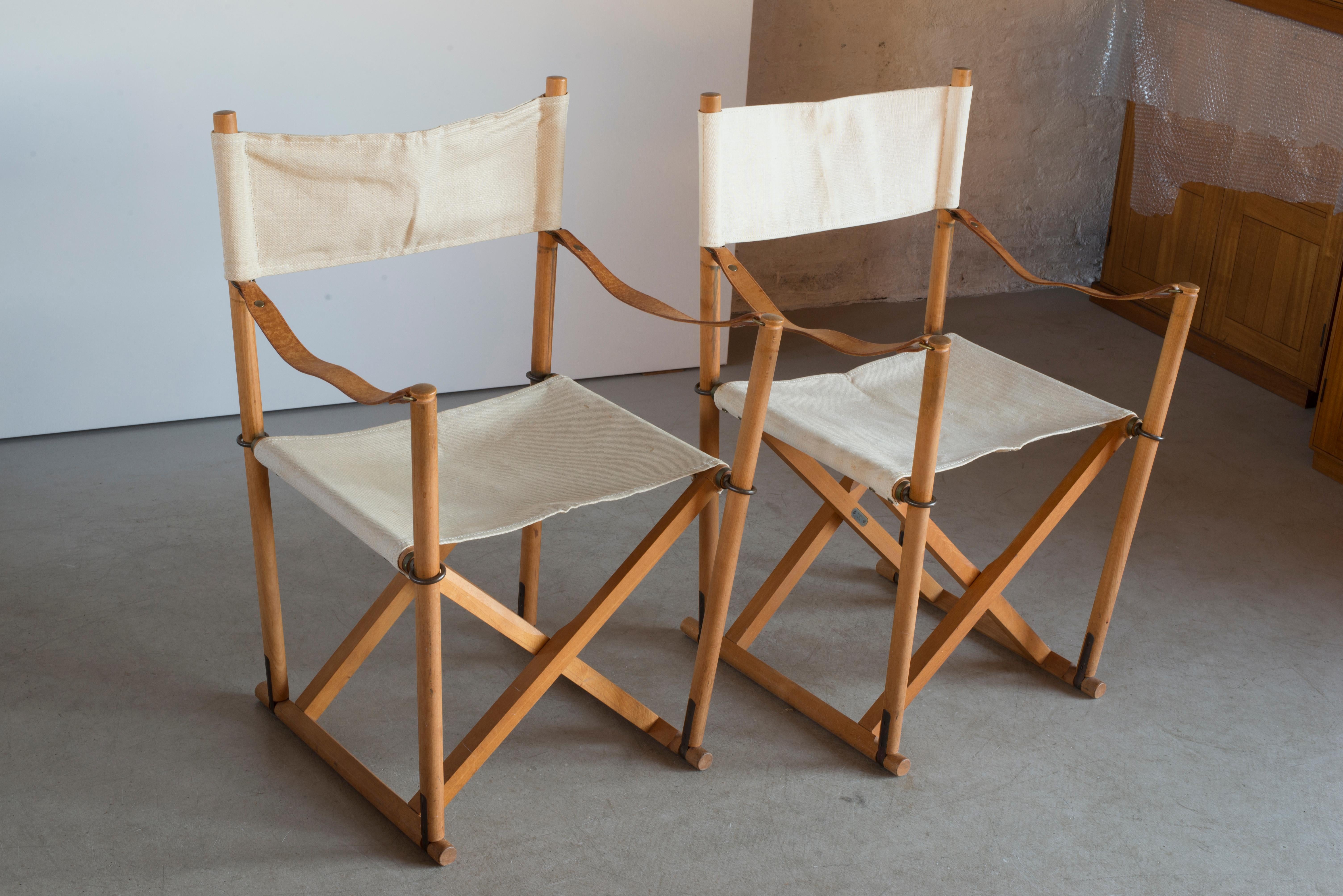 Paire de chaises pliantes Mogens Koch pour Interna Bon état - En vente à Copenhagen, DK
