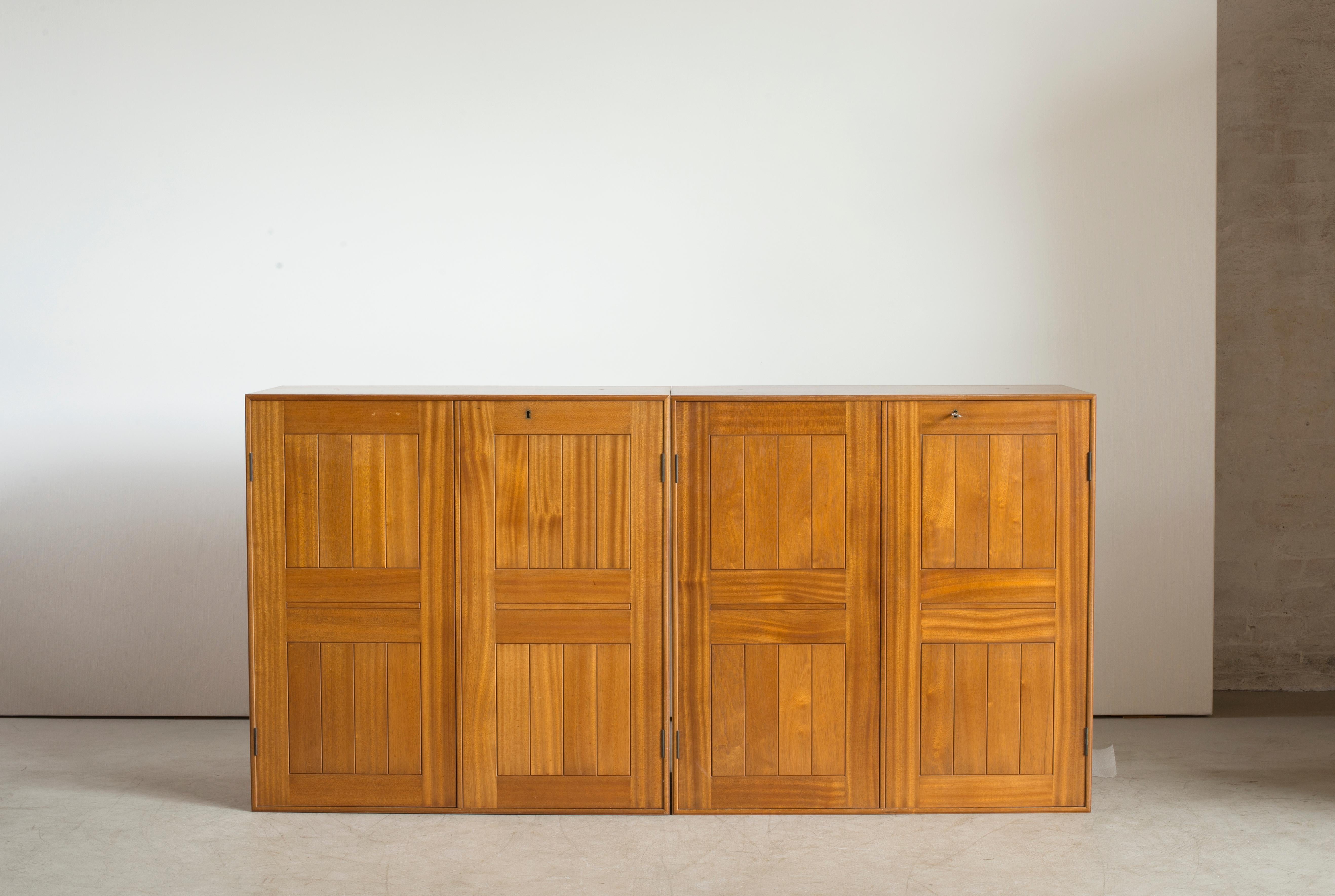 Danish Mogens Koch Pair of Mahogany Cabinets for Rud. Rasmussen For Sale