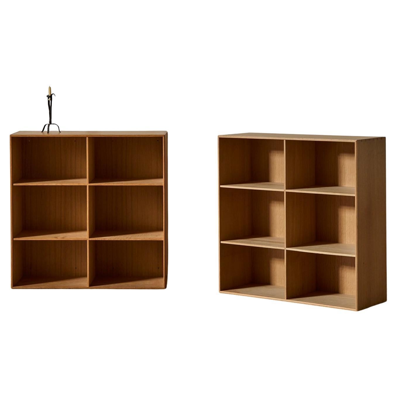 Mogens Koch Pair of Modular Oak Bookcases, Rud Rasmussen