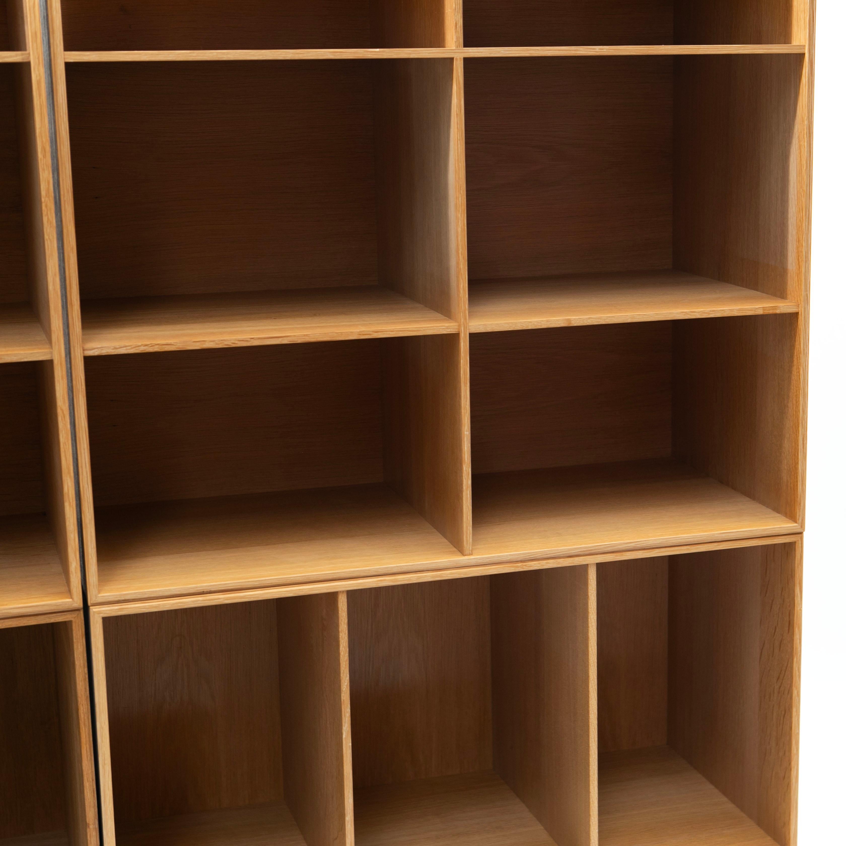 Mogens Koch Set of 4 Oak Bookcases for Rud Rasmussen 75th Anniversary Edition In Good Condition In Kastrup, DK