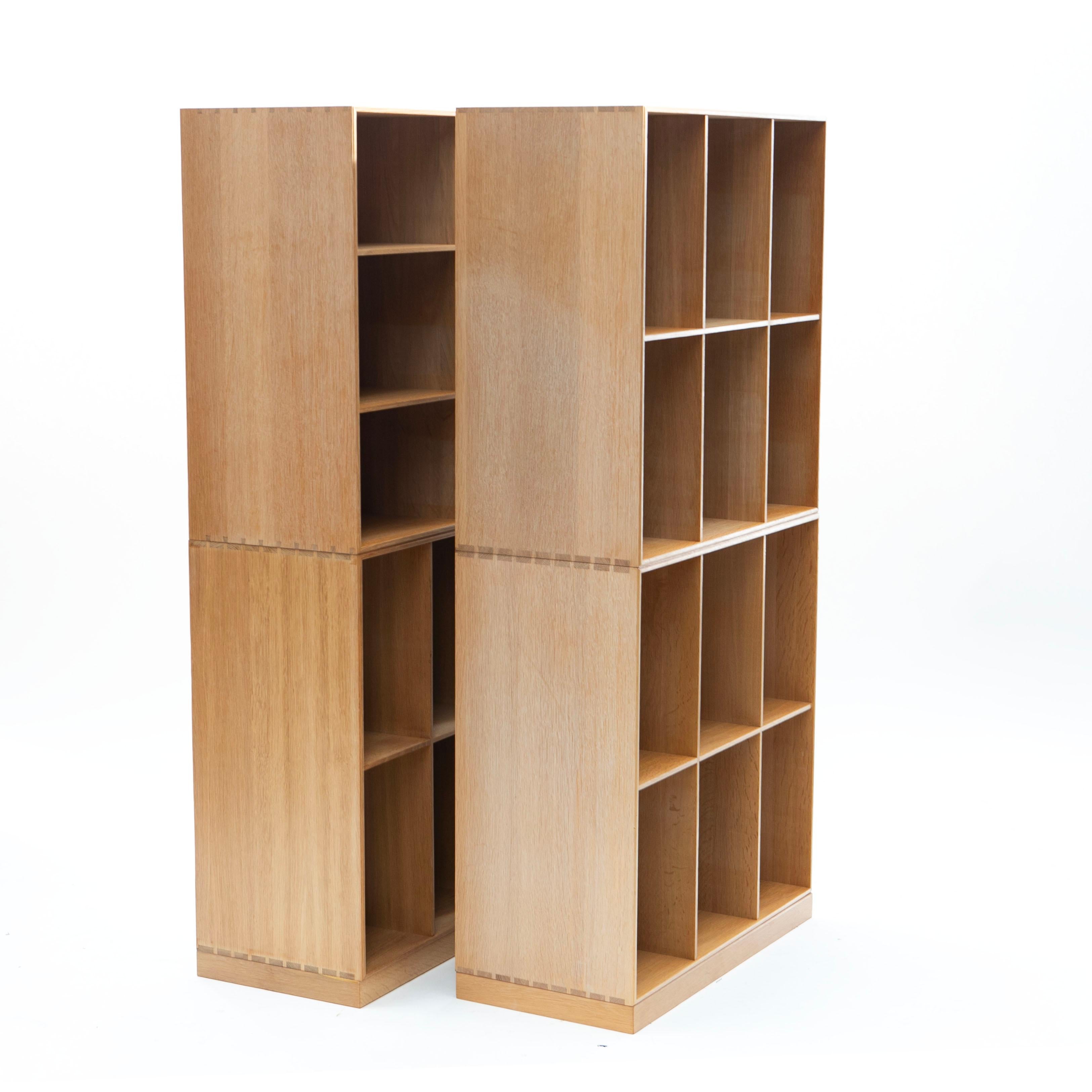 Contemporary Mogens Koch Set of 4 Oak Bookcases for Rud Rasmussen 75th Anniversary Edition