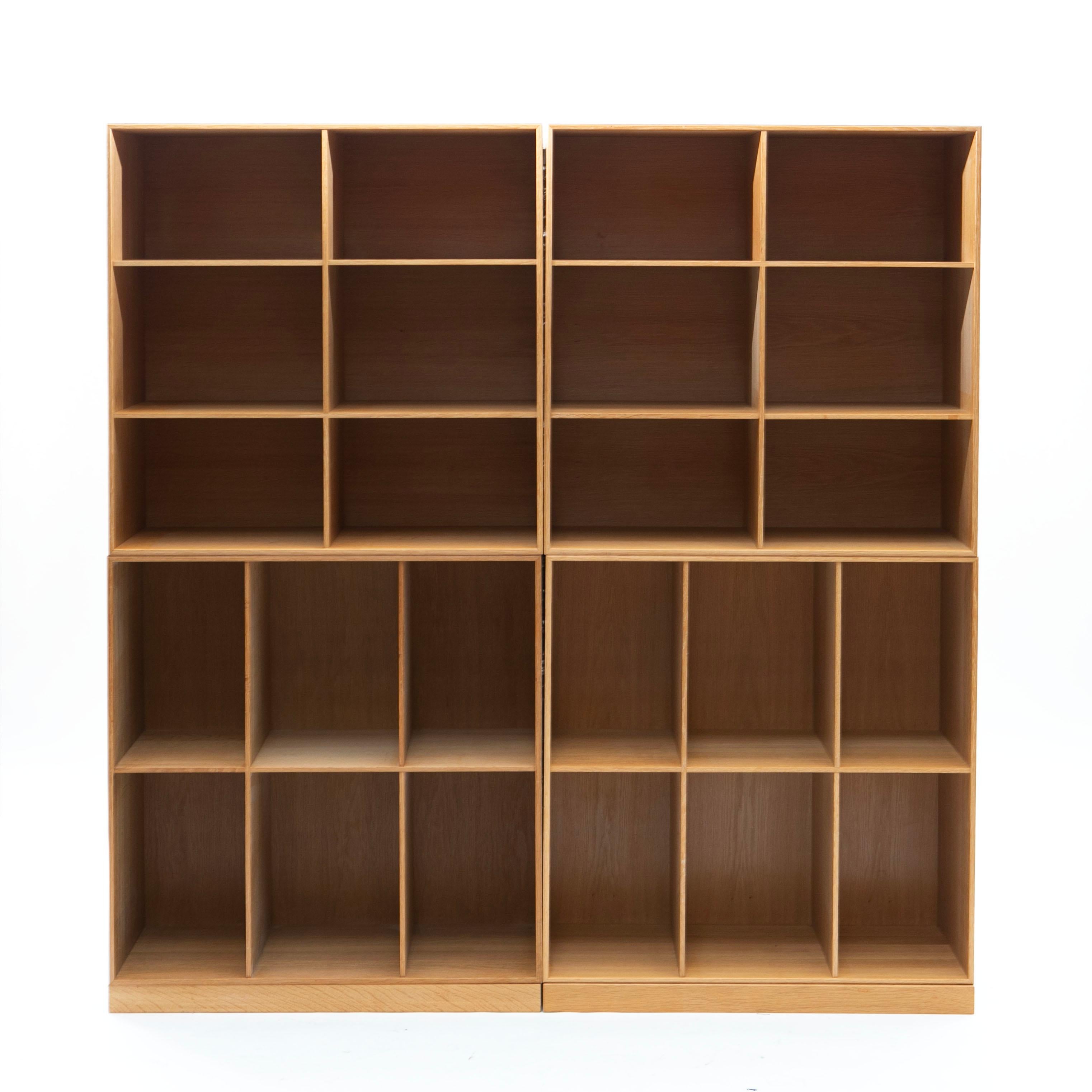 Mogens Koch Set of 4 Oak Bookcases for Rud Rasmussen 75th Anniversary Edition 1