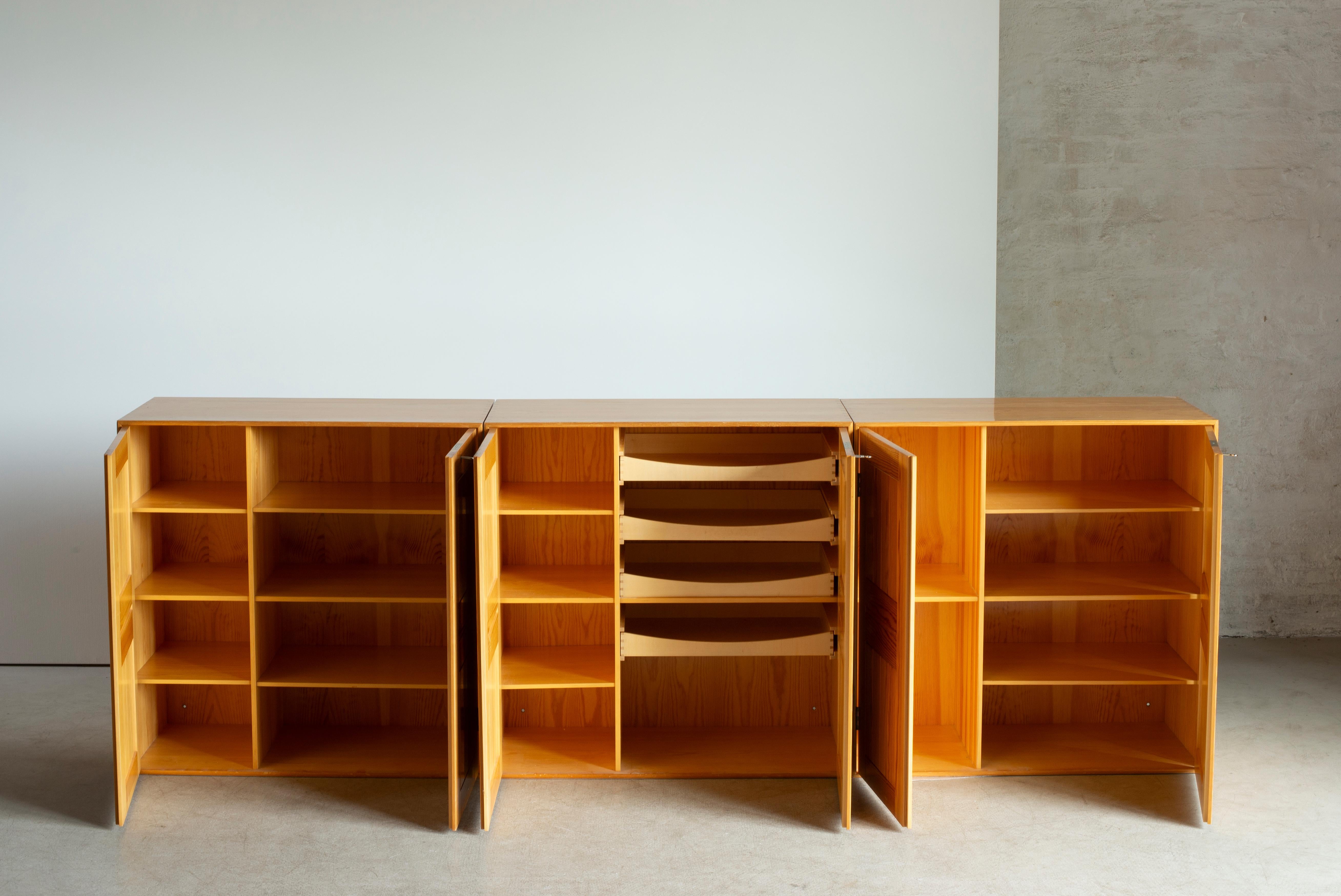 Scandinavian Modern Mogens Koch Set of Cabinets in Pine for Rud, Rasmussen For Sale