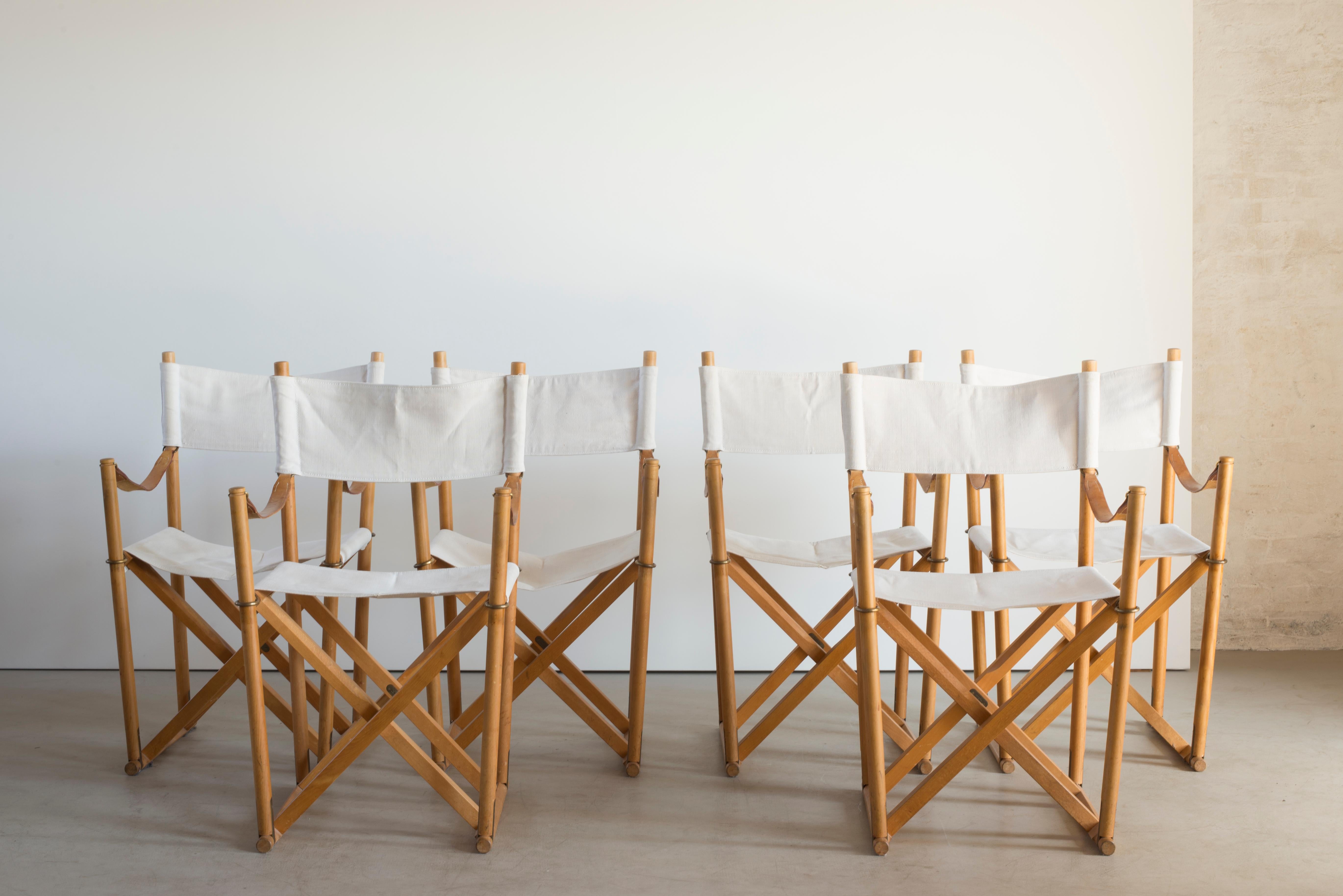 Scandinavian Modern Mogens Koch Set of Six Folding Chairs for Rud. Rasmussen