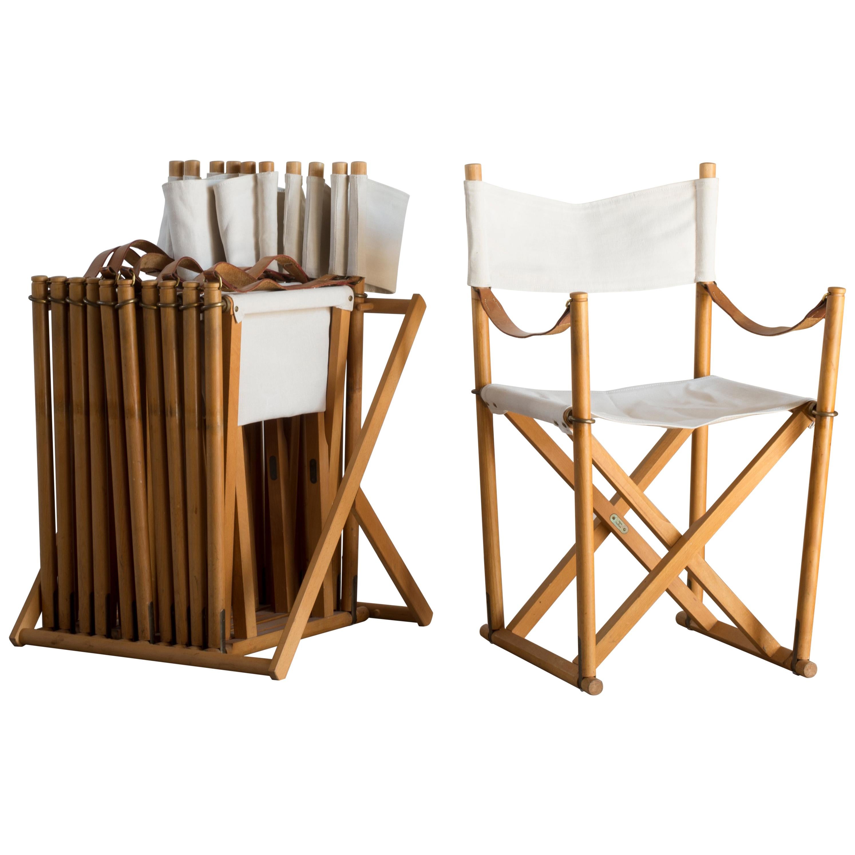 Mogens Koch Set of Six Folding Chairs for Rud. Rasmussen