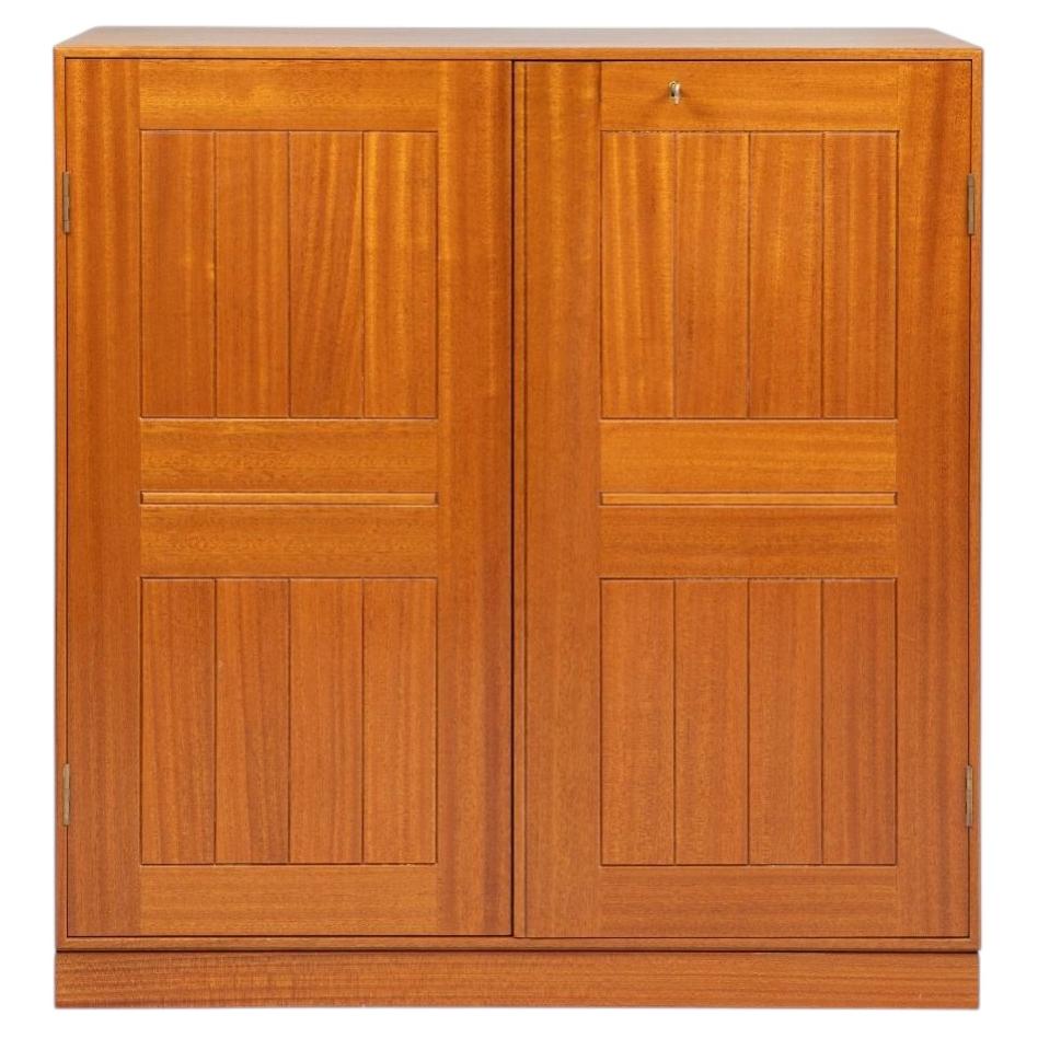 Mogens Koch Solid Mahogany Cabinet With Plinth by Rud Rasmussen For Sale