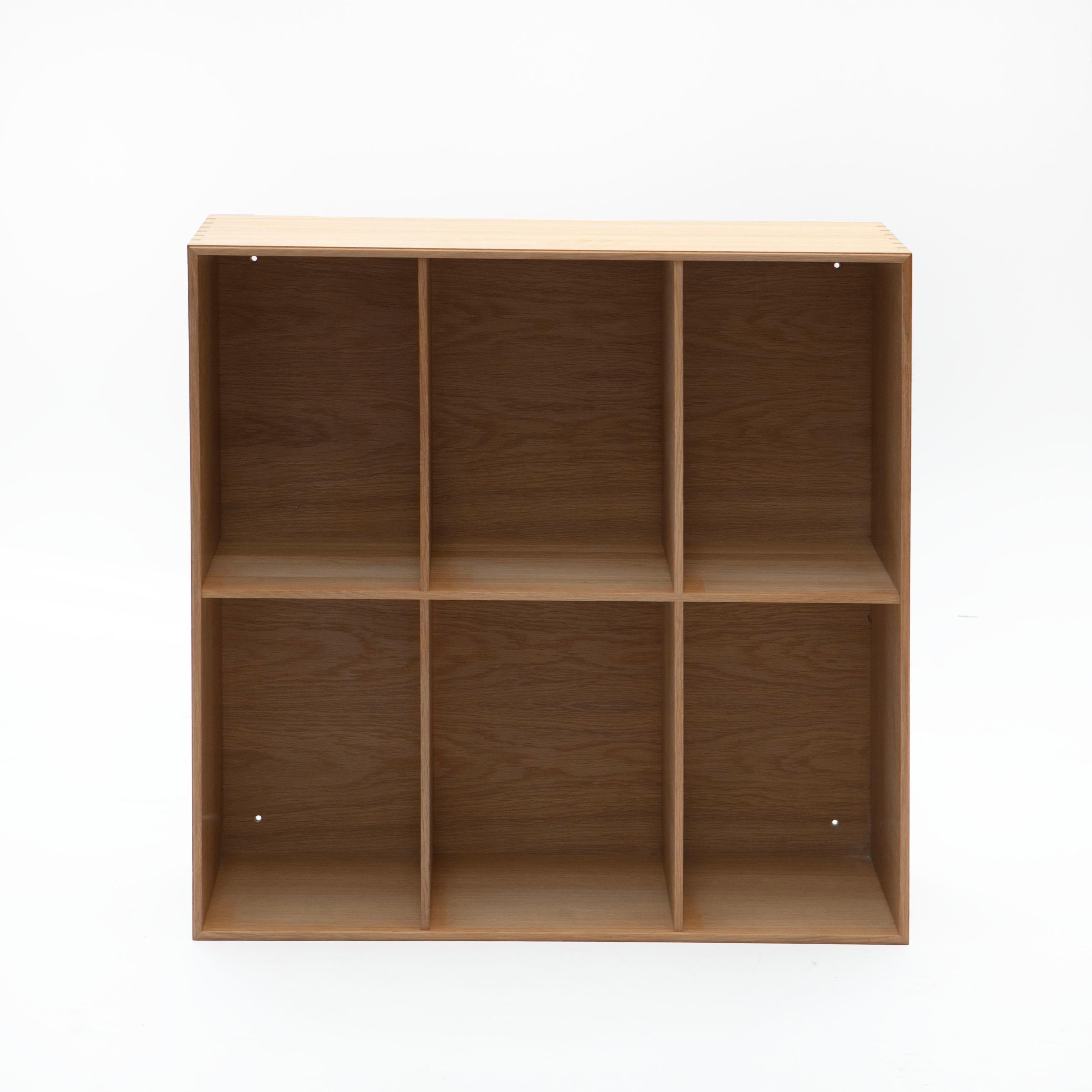Mogens Koch Solid Oak 6-Compartment Modular Bookcase by Rud Rasmussen Denmark 1