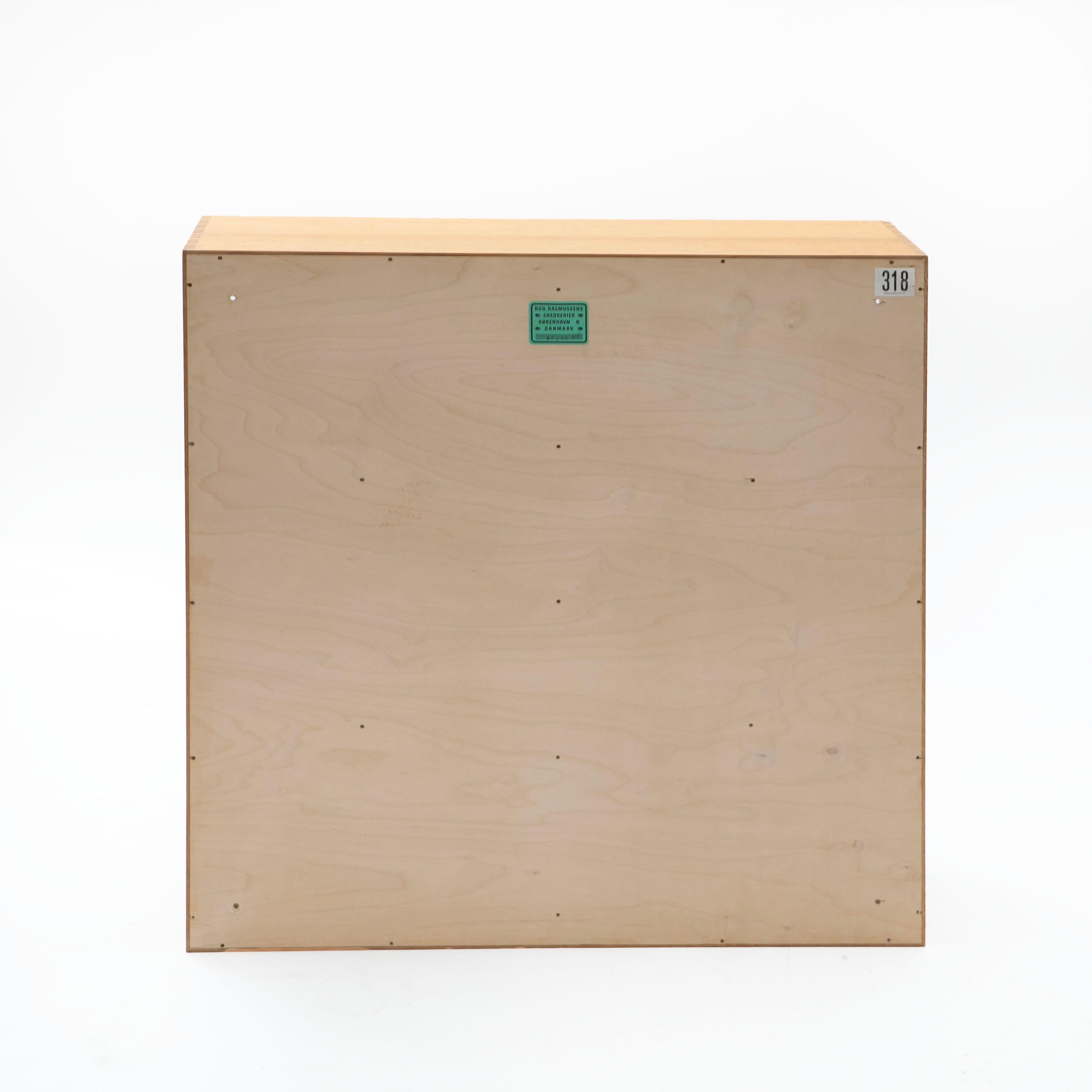 Mogens Koch Solid Oak 6-Compartment Modular Bookcase by Rud Rasmussen Denmark 2