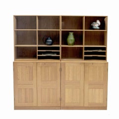 Mogens Koch Solid Oak Shelving System with Cabinets and Bookcases