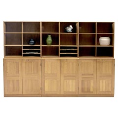 Mogens Koch Solid Oak Shelving System with Cabinets and Bookcases
