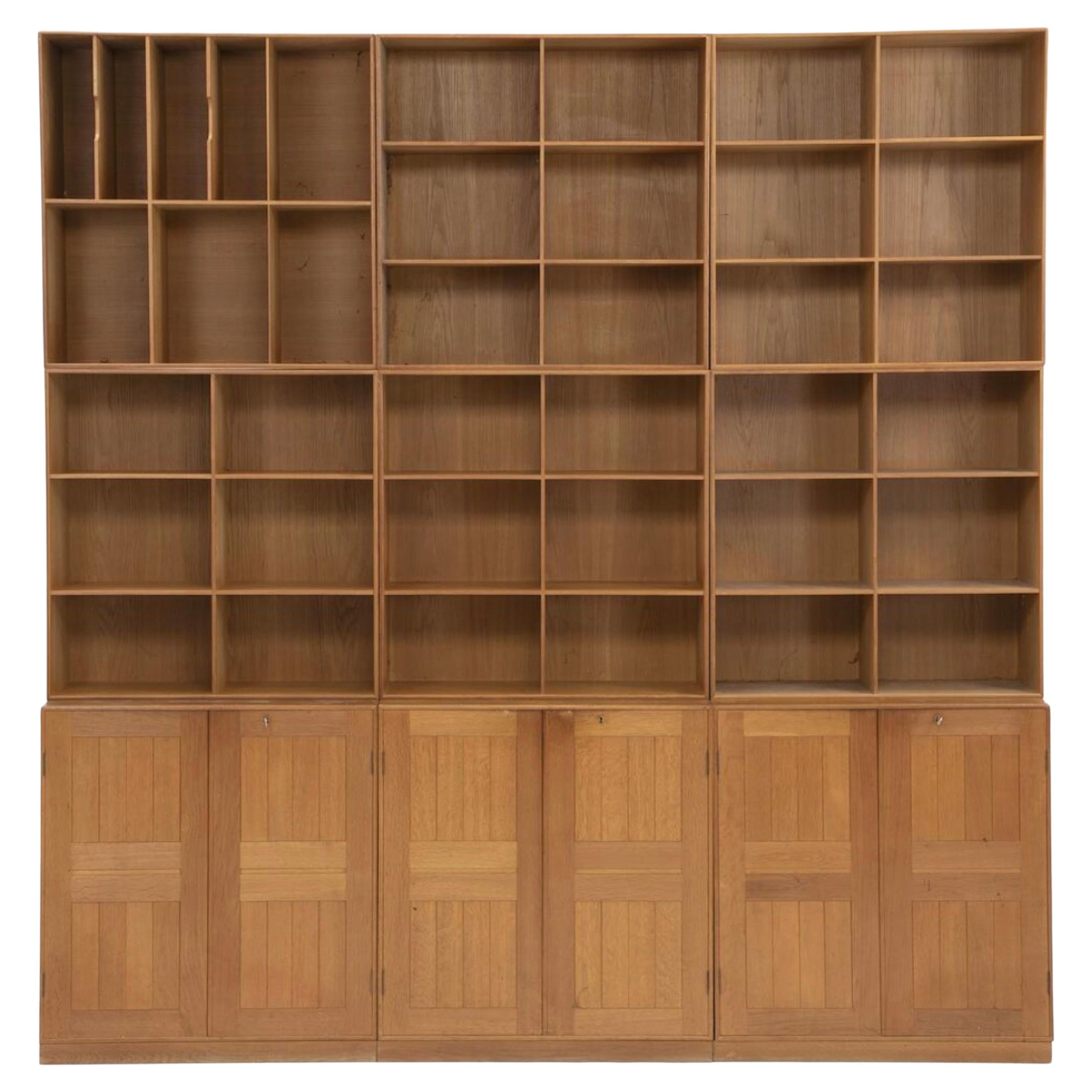Mogens Koch Solid Walnut Bookcase for Rud Rasmussen Cabinetmakers, 1960