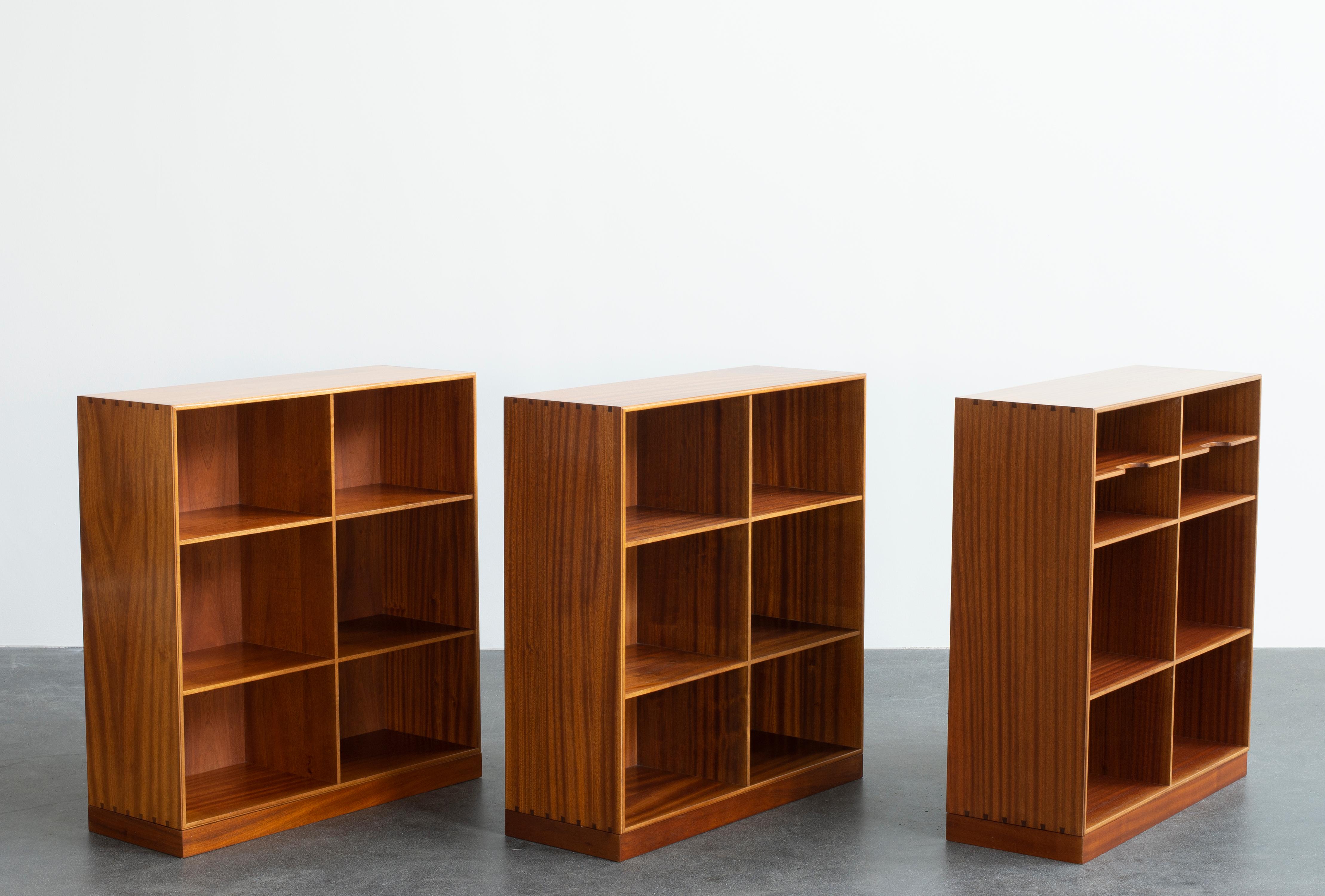 Scandinavian Modern Mogens Koch Three Bookcases for Rud, Rasmussen For Sale