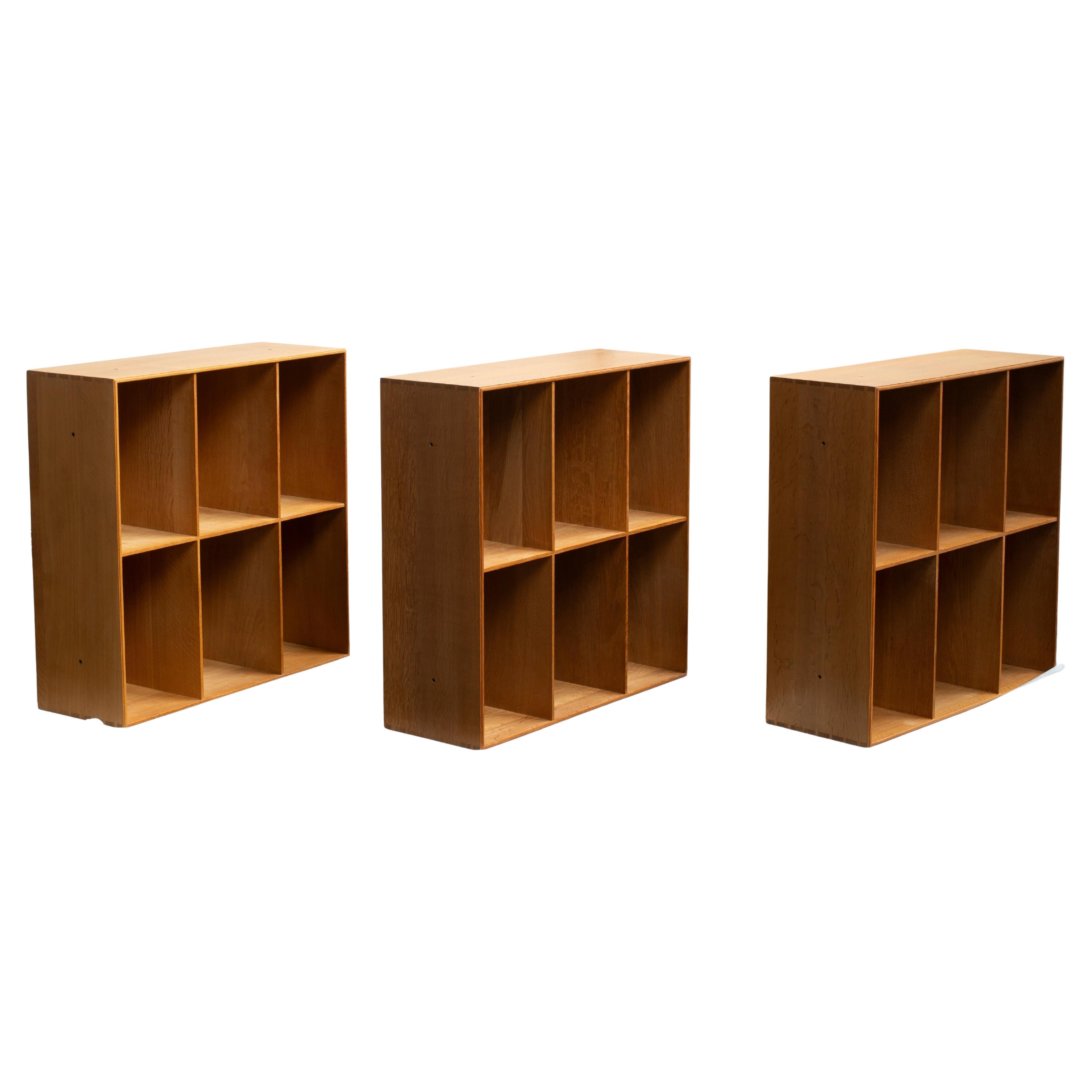 Tre librerie Mogens Koch in Oak per Rud, Rasmussen
