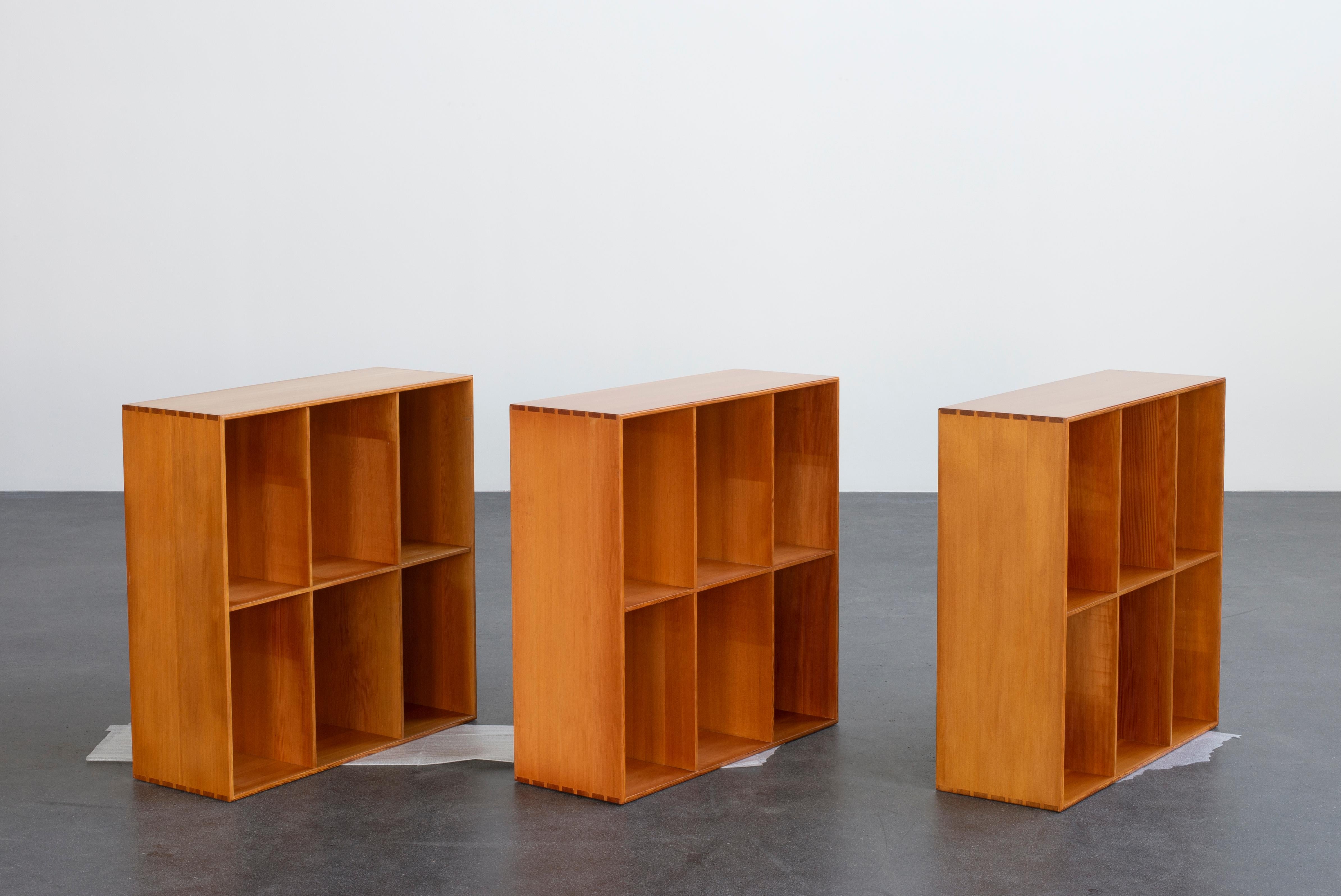Lacquered Mogens Koch Three Bookcases in Oregon Pine for Rud, Rasmussen