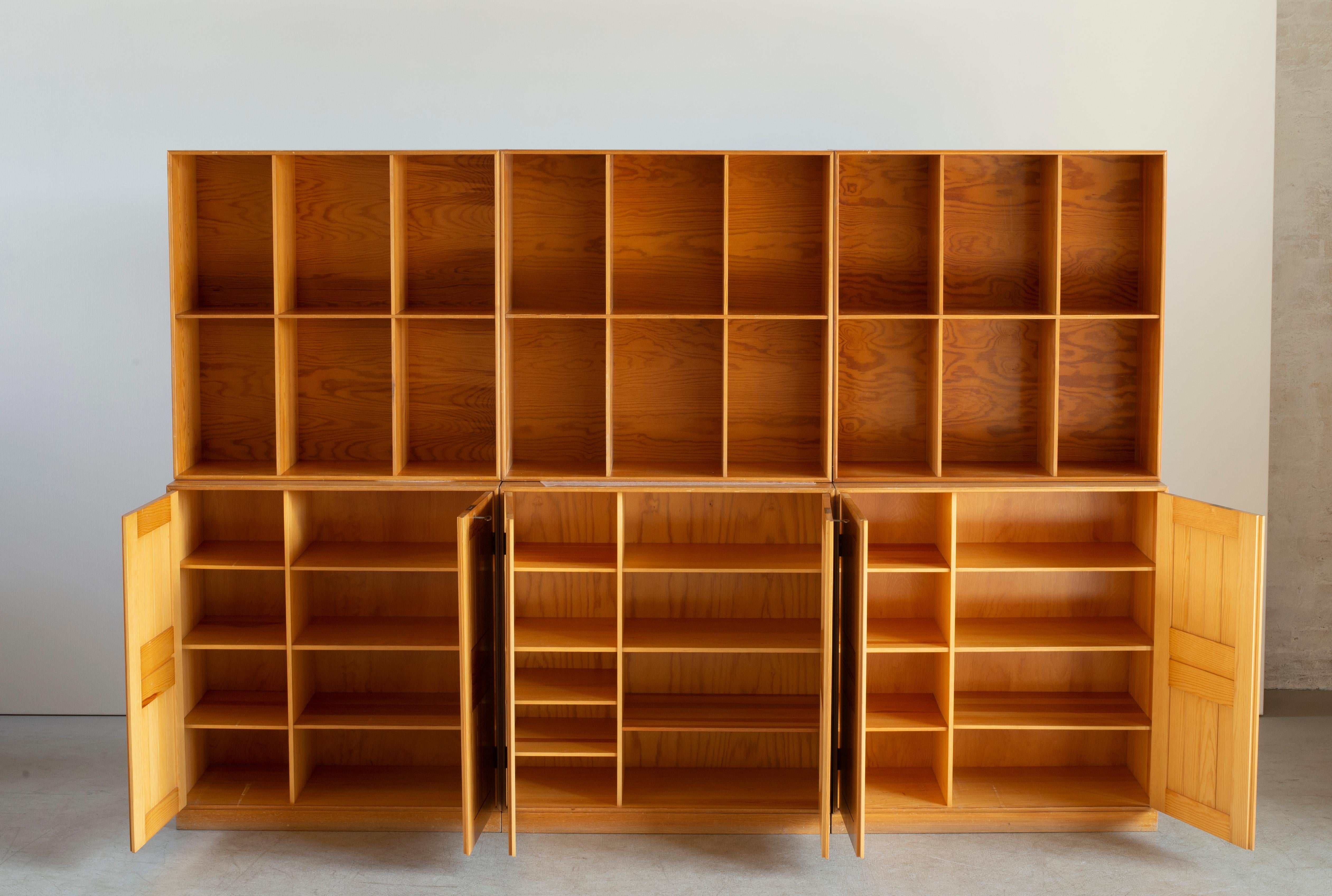 Scandinavian Modern Mogens Koch Wall Unit in Pine for Rud. Rasmussen For Sale