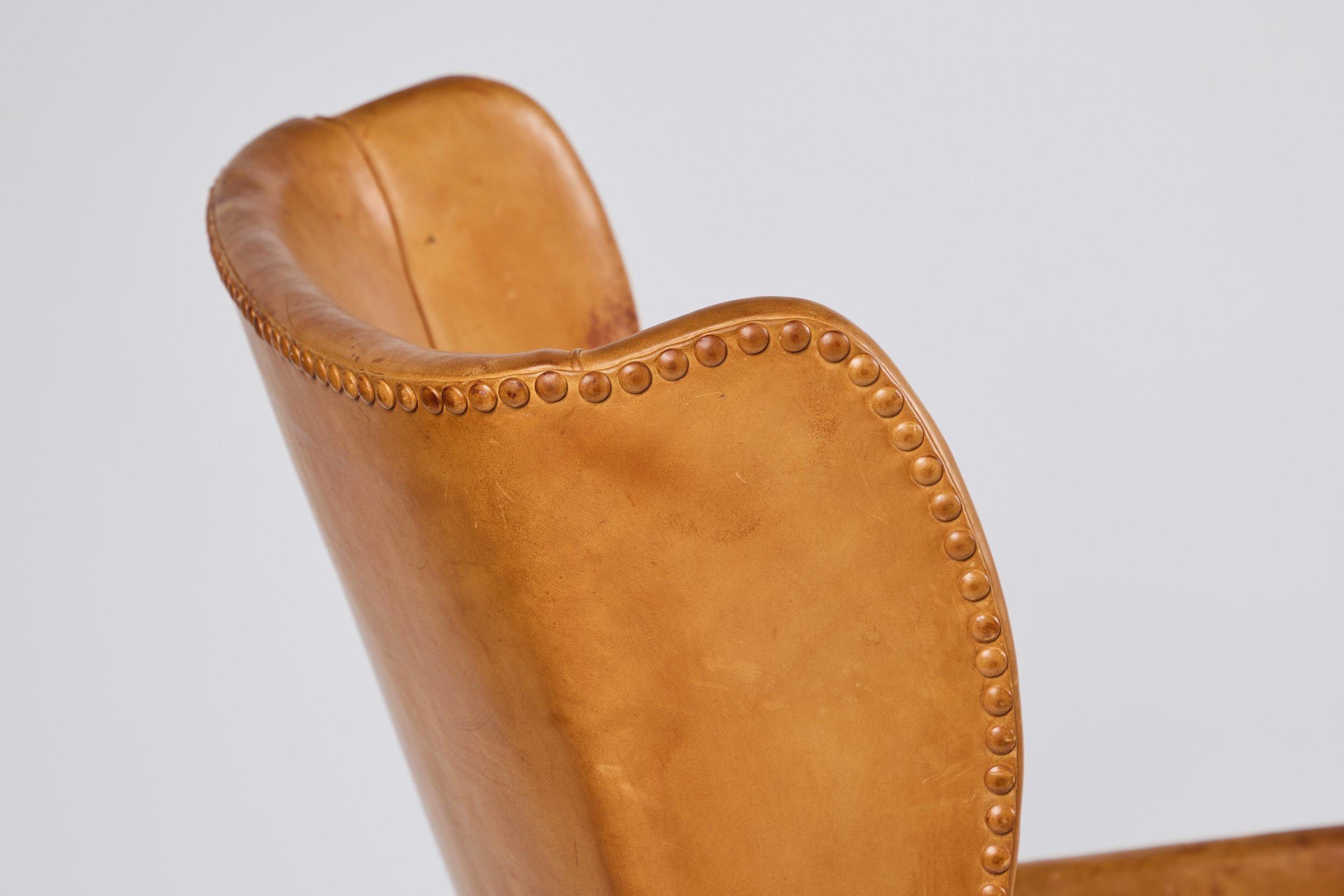 Mogens Koch Wingback Chairs and Ottomans For Sale 12