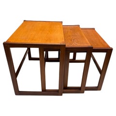 Mogens Kold 3 Nesting Tables in Rosewood, Denmark, 1960