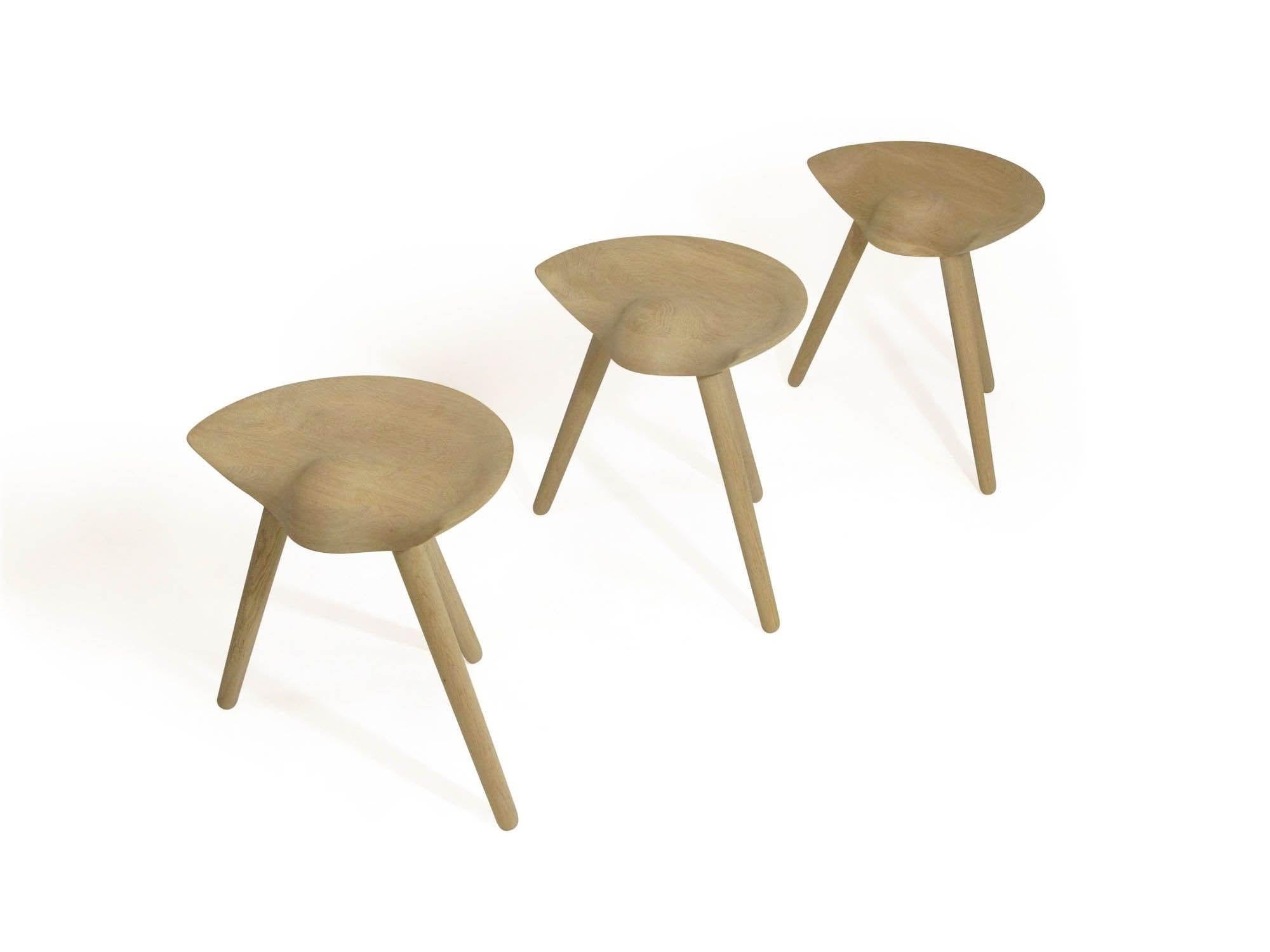 20ième siècle Tabouret danois en chêne blanc Mogens Lassen en vente