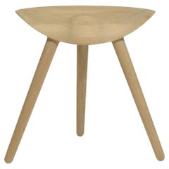 Tabouret danois en chêne blanc Mogens Lassen