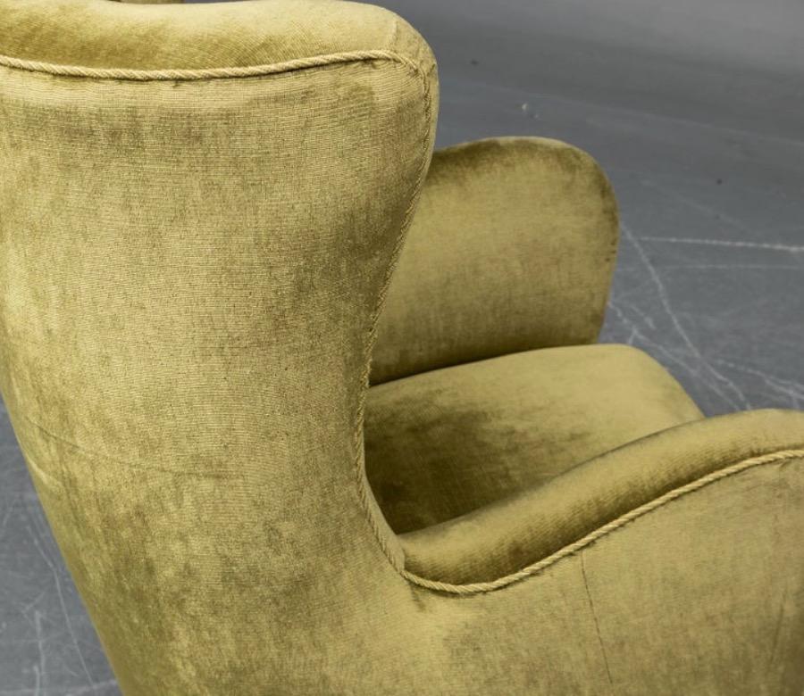20th Century Mogens Lassen Green Chair Armchair 1940 Vintage Scandinavian Mid-Century Modern
