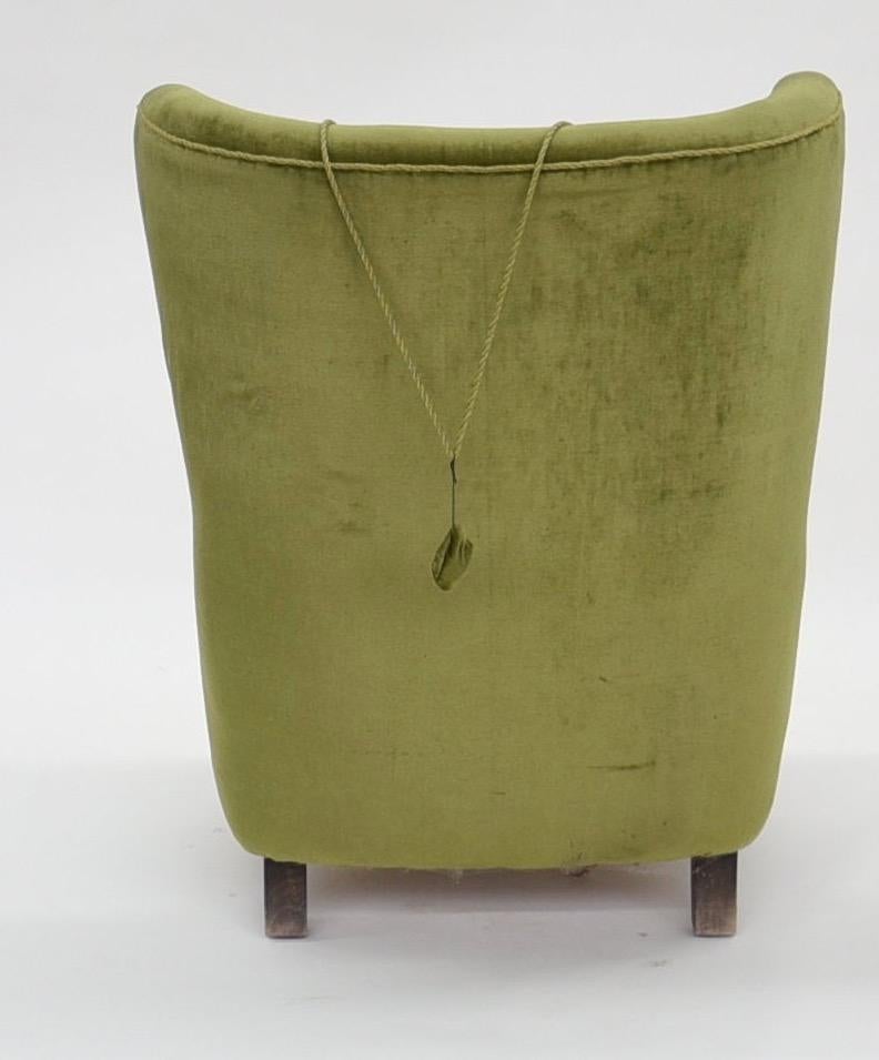 Mogens Lassen Green Chair Armchair 1940 Vintage Scandinavian Mid-Century Modern 1
