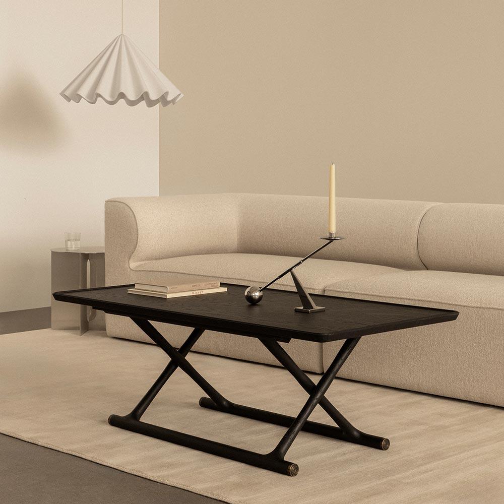 Lacquered Mogens Lassen Jager Lounge Table Black Stained Oak for Audo For Sale