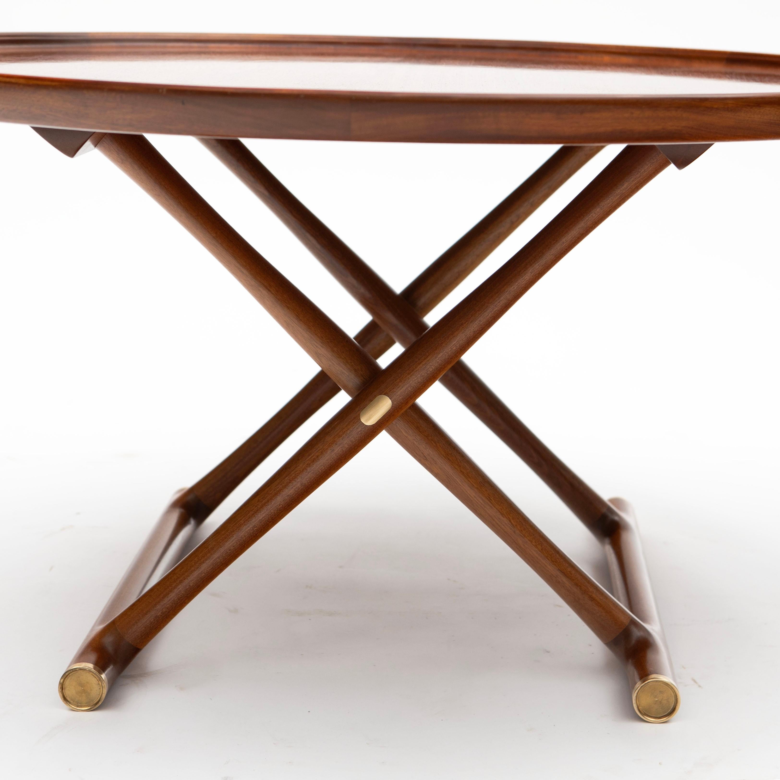 Mogens Lassen Mahogany Egyptian Folding Table In Good Condition In Kastrup, DK