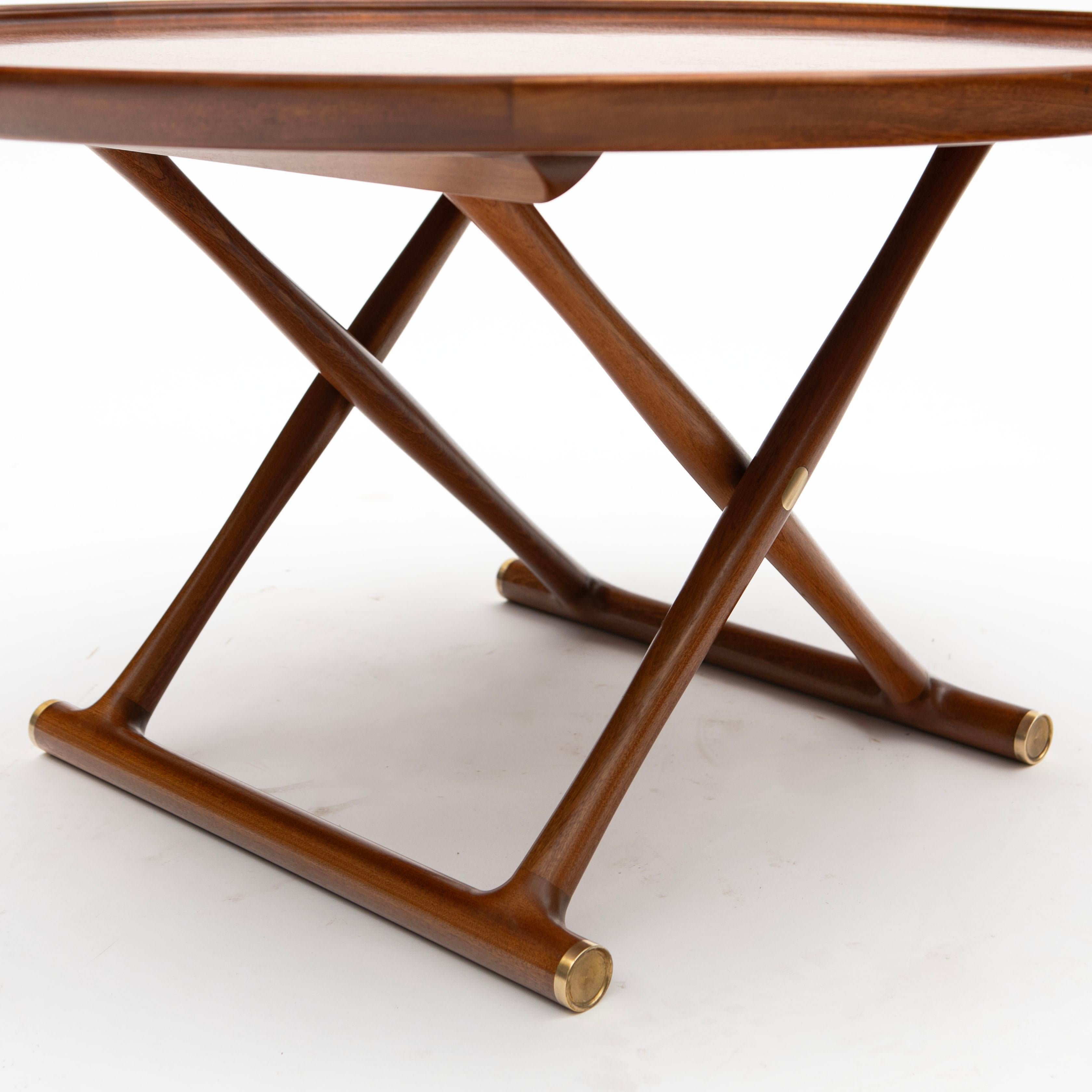 20th Century Mogens Lassen Mahogany Egyptian Folding Table