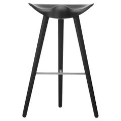 Mogens Lassen ML 42 Sgabello da banco in acciaio inox tinto nero Beeche per Audo
